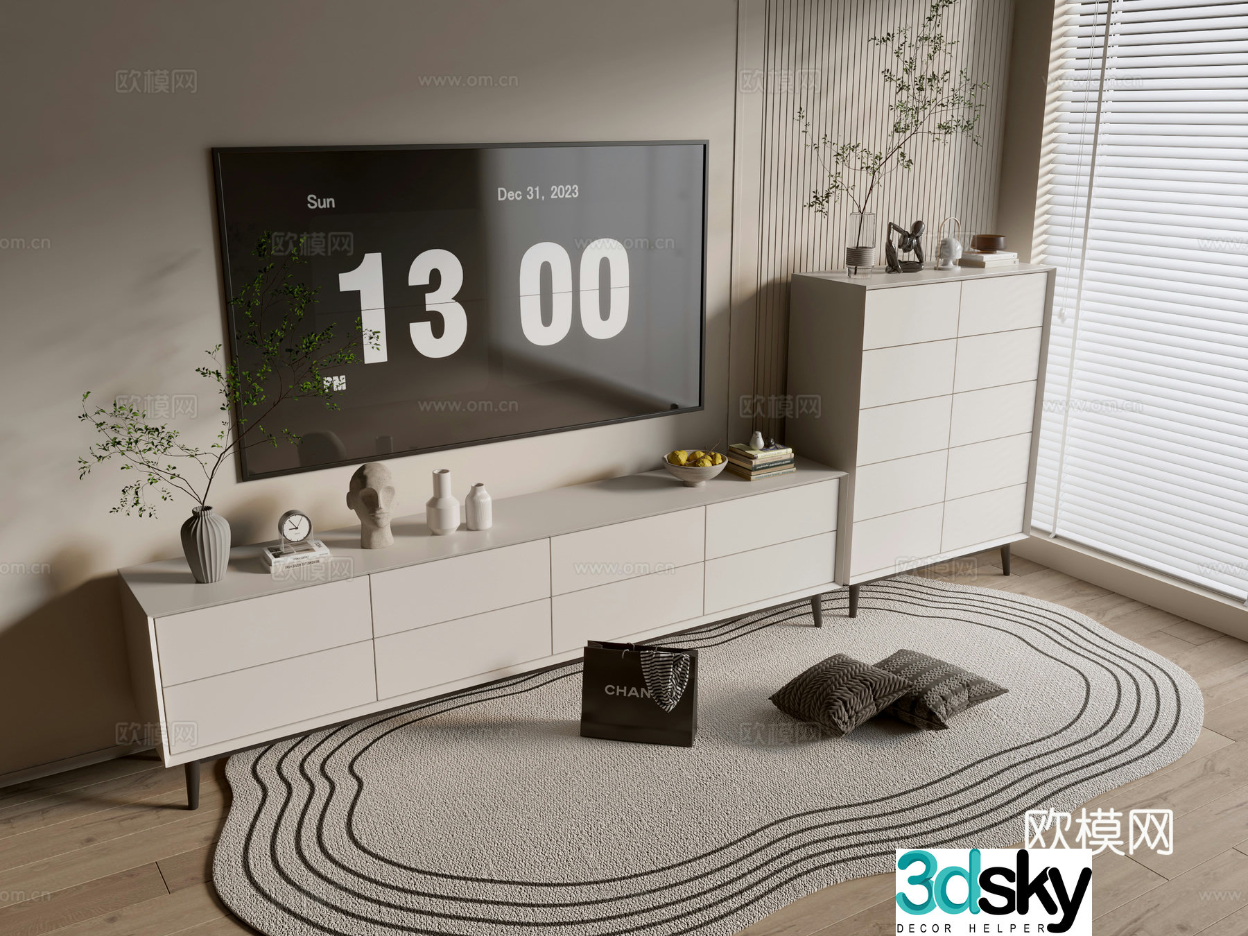 Modern TV cabinet 3d model