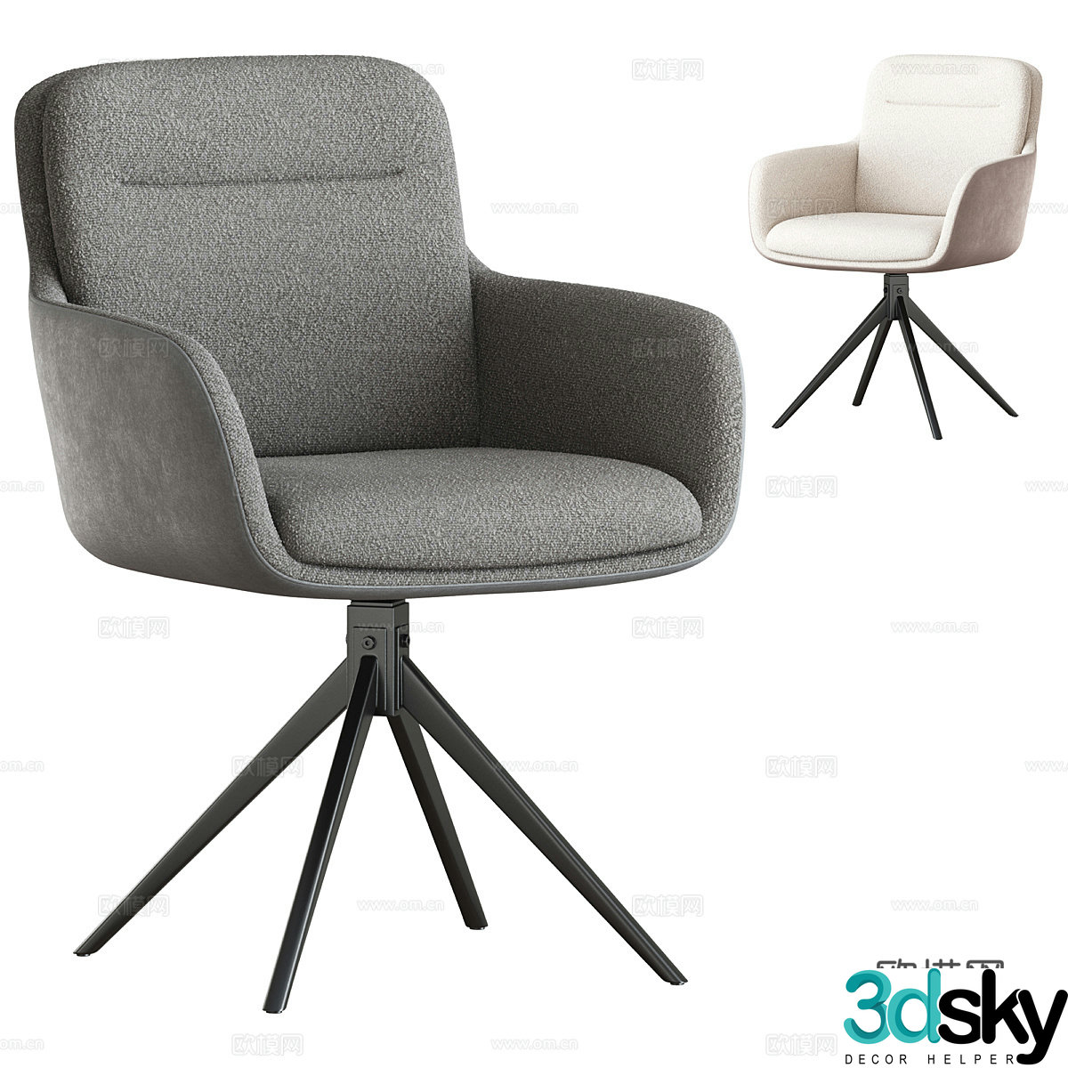 Office chair armchair 3d model