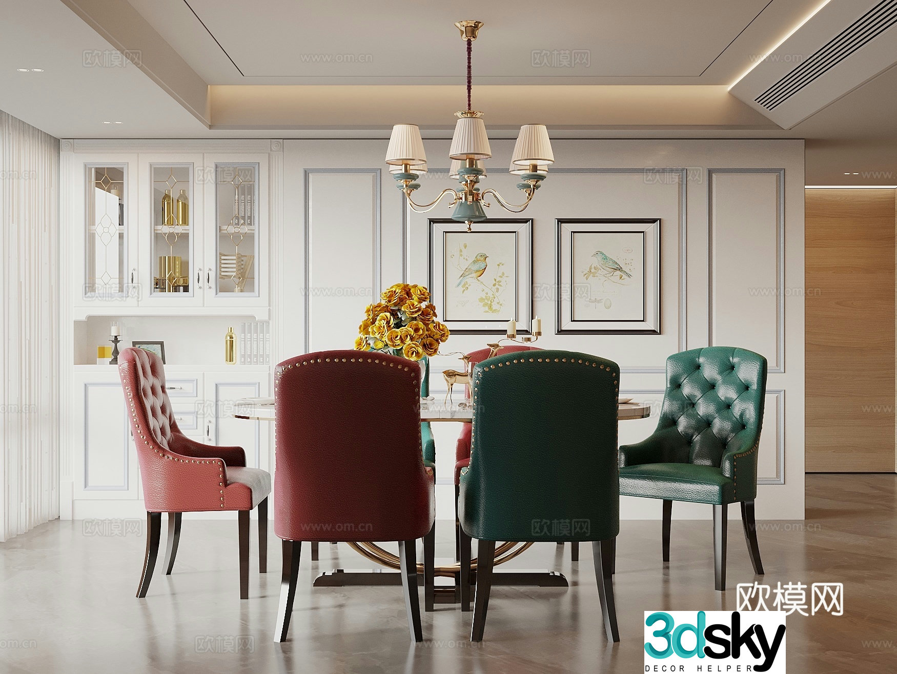 French restaurant 3d model