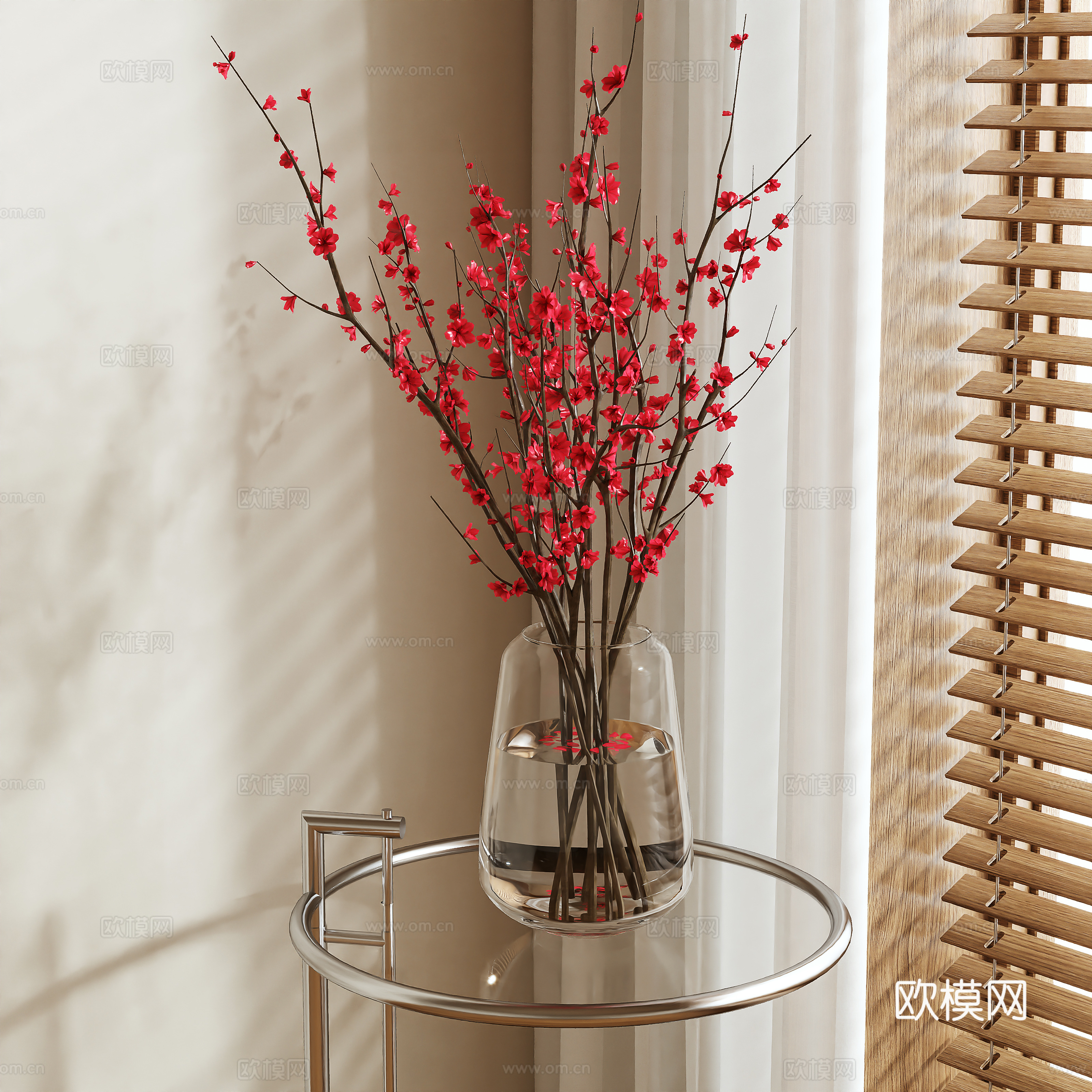 vase floral arrangement flower arrangement 3d model