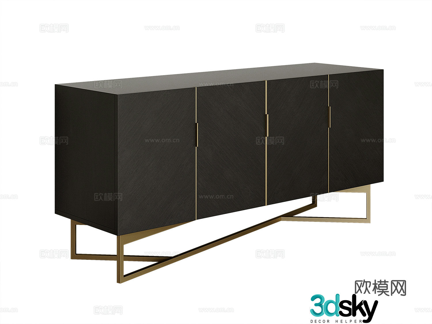 Modern entryway cabinet 3d model
