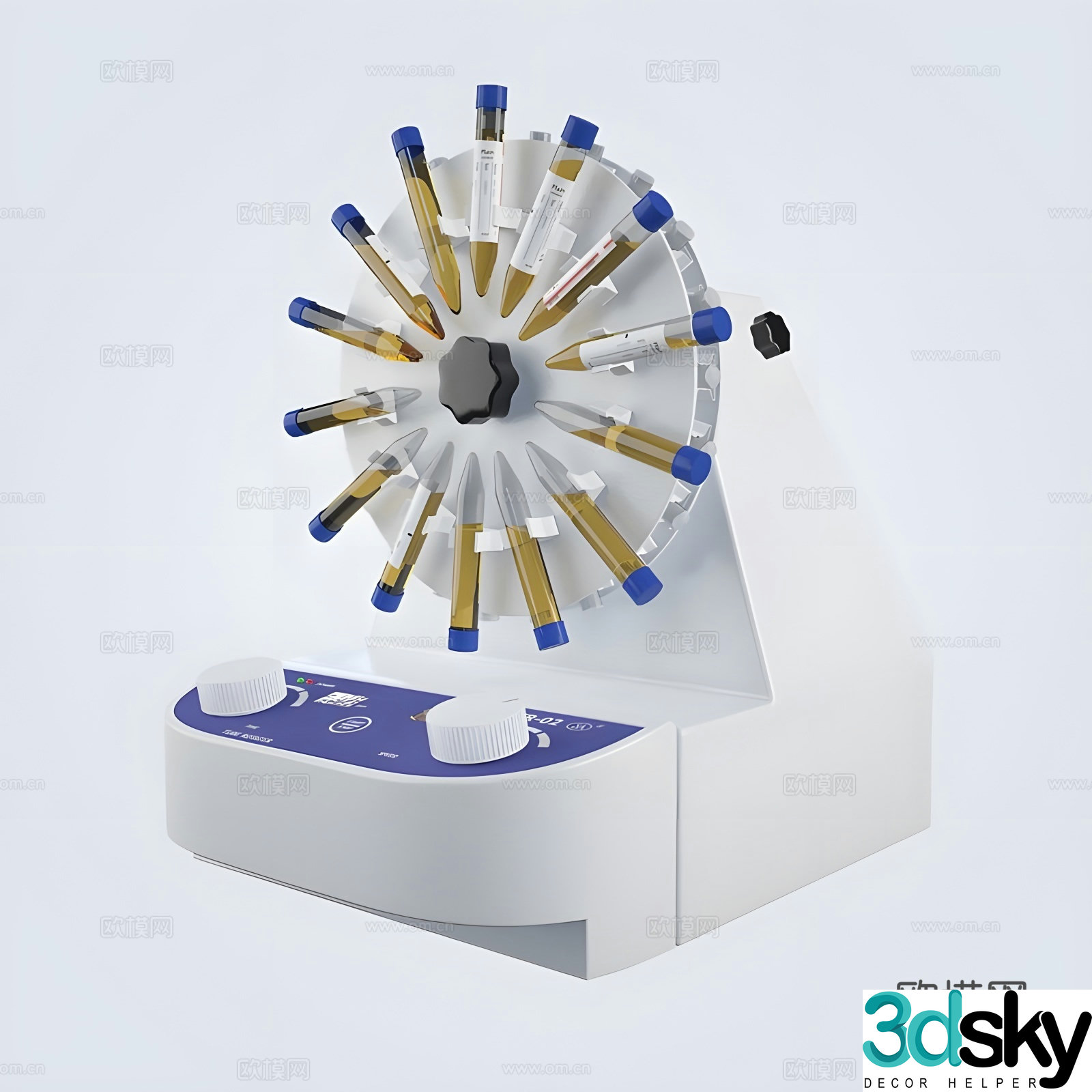 Medical equipment rotary mixer 3d model