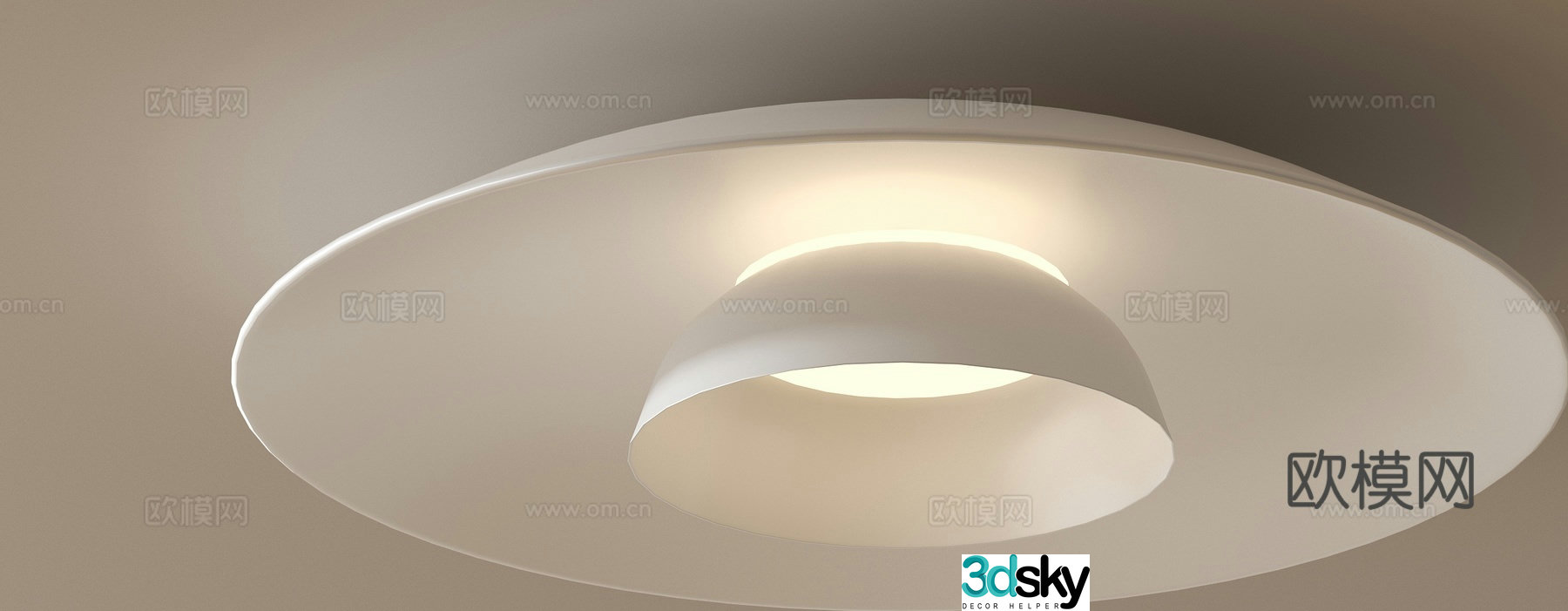 Modern round ceiling lamp 3d model