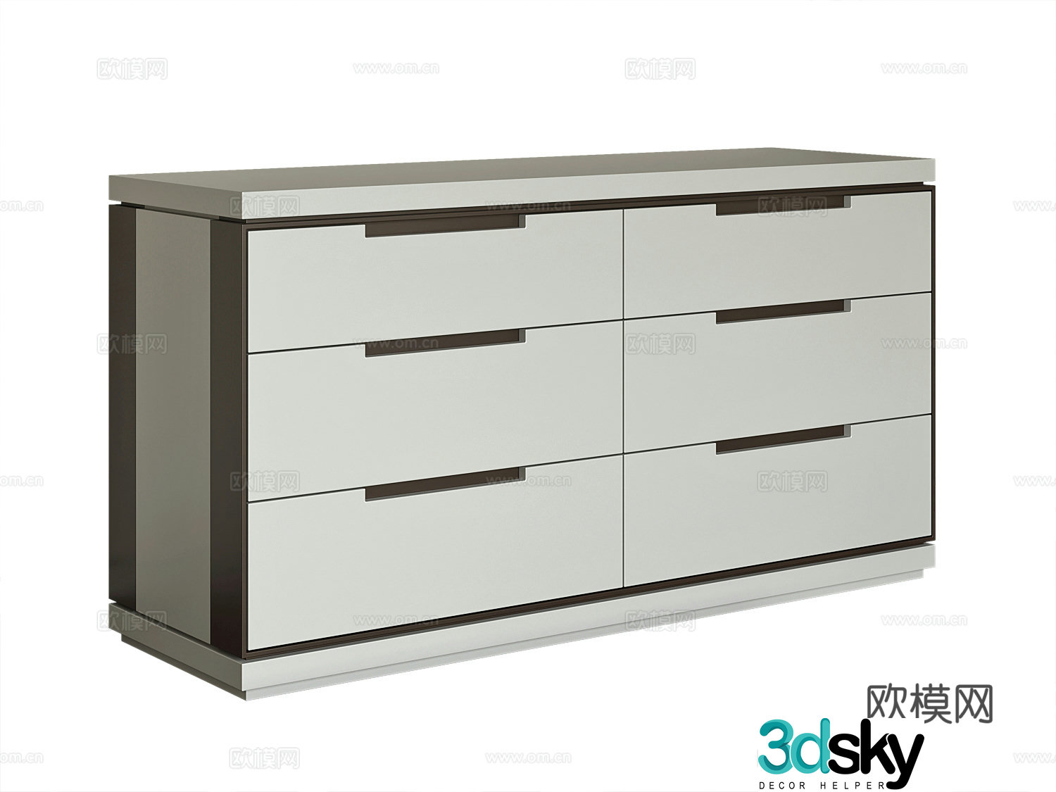Modern Drawer Cabinet Entry Cabinet 3D Model