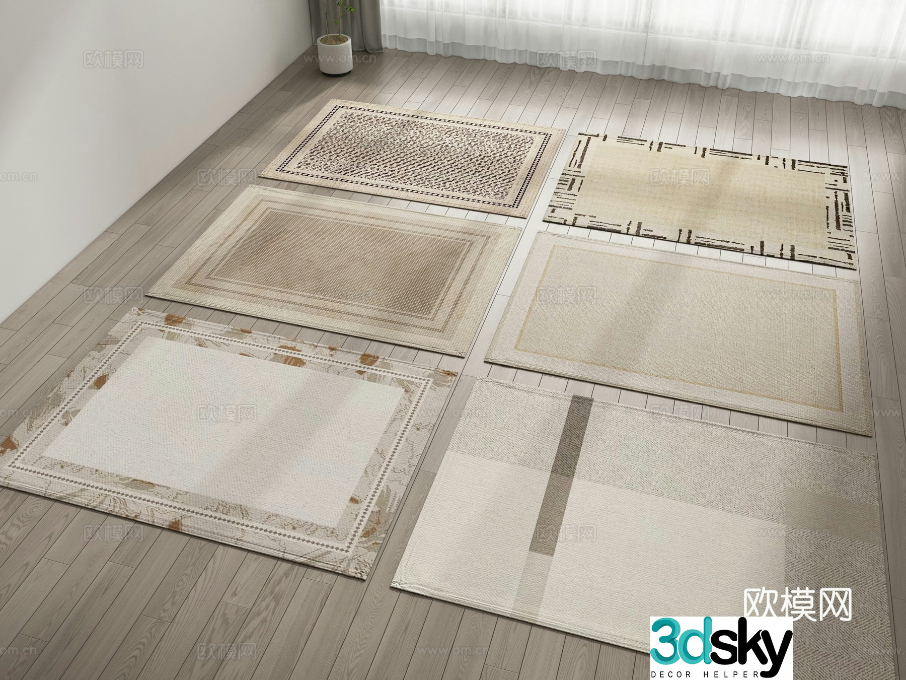 wabi-sabi carpet 3d model