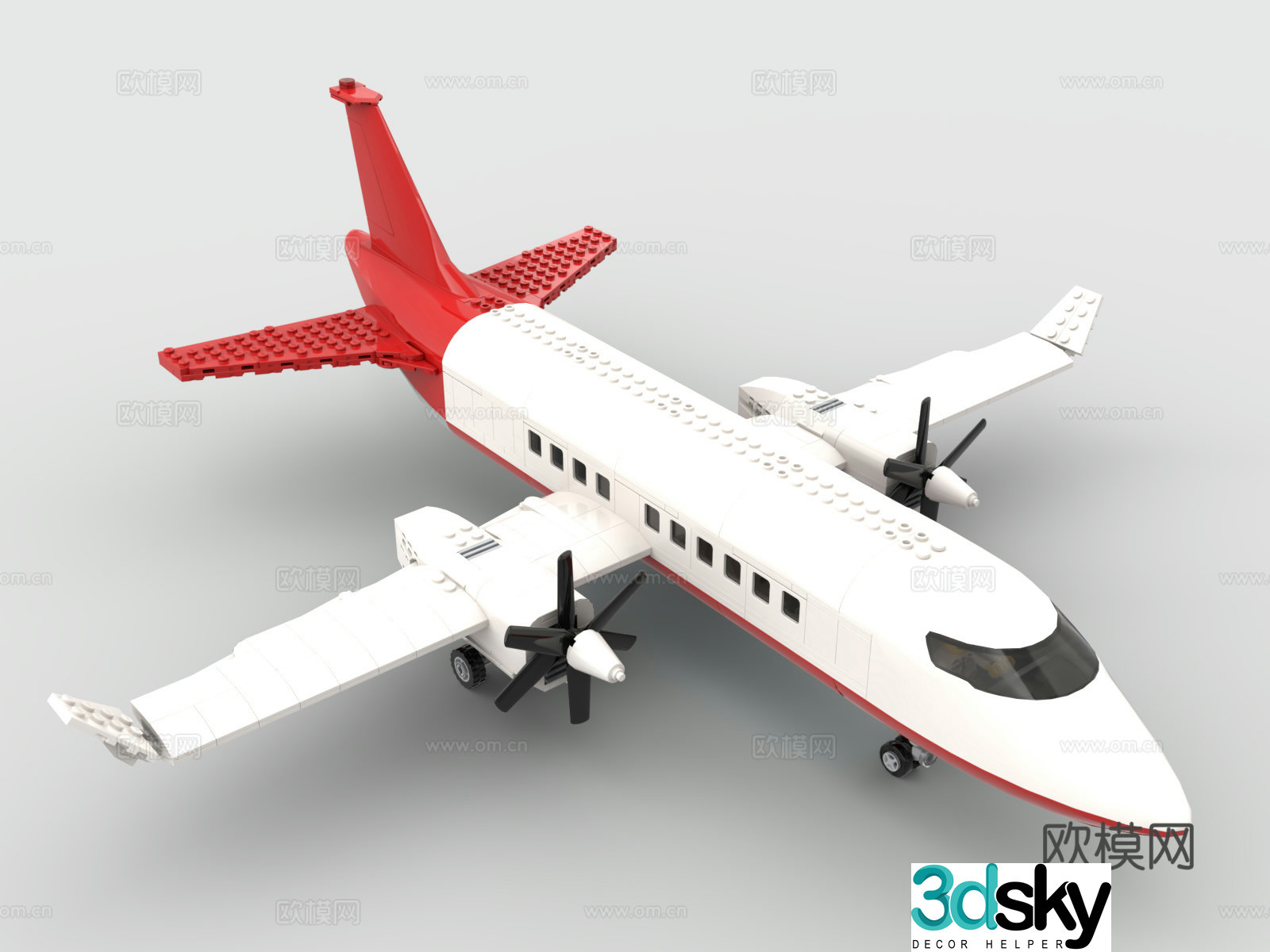 LEGO LEGO toys building block airplane passenger plane 3d model