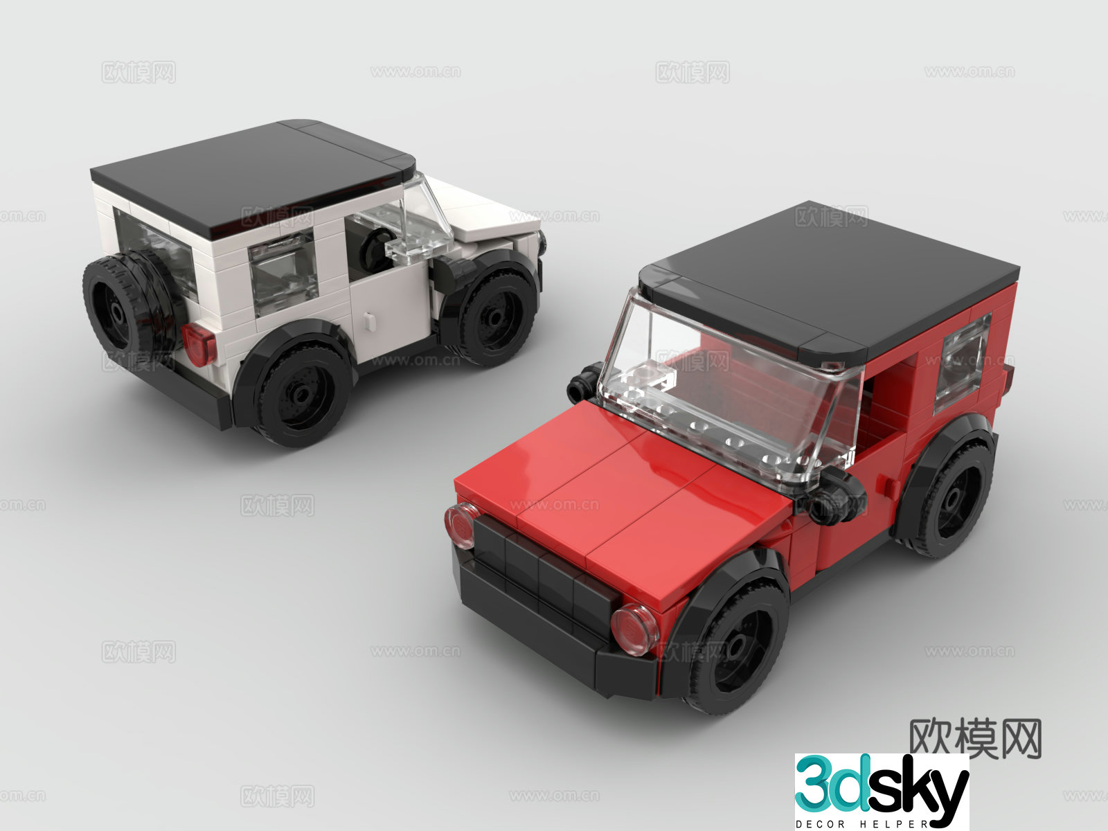 Lego LEGO toys building blocks jeep off-road vehicle 3d model