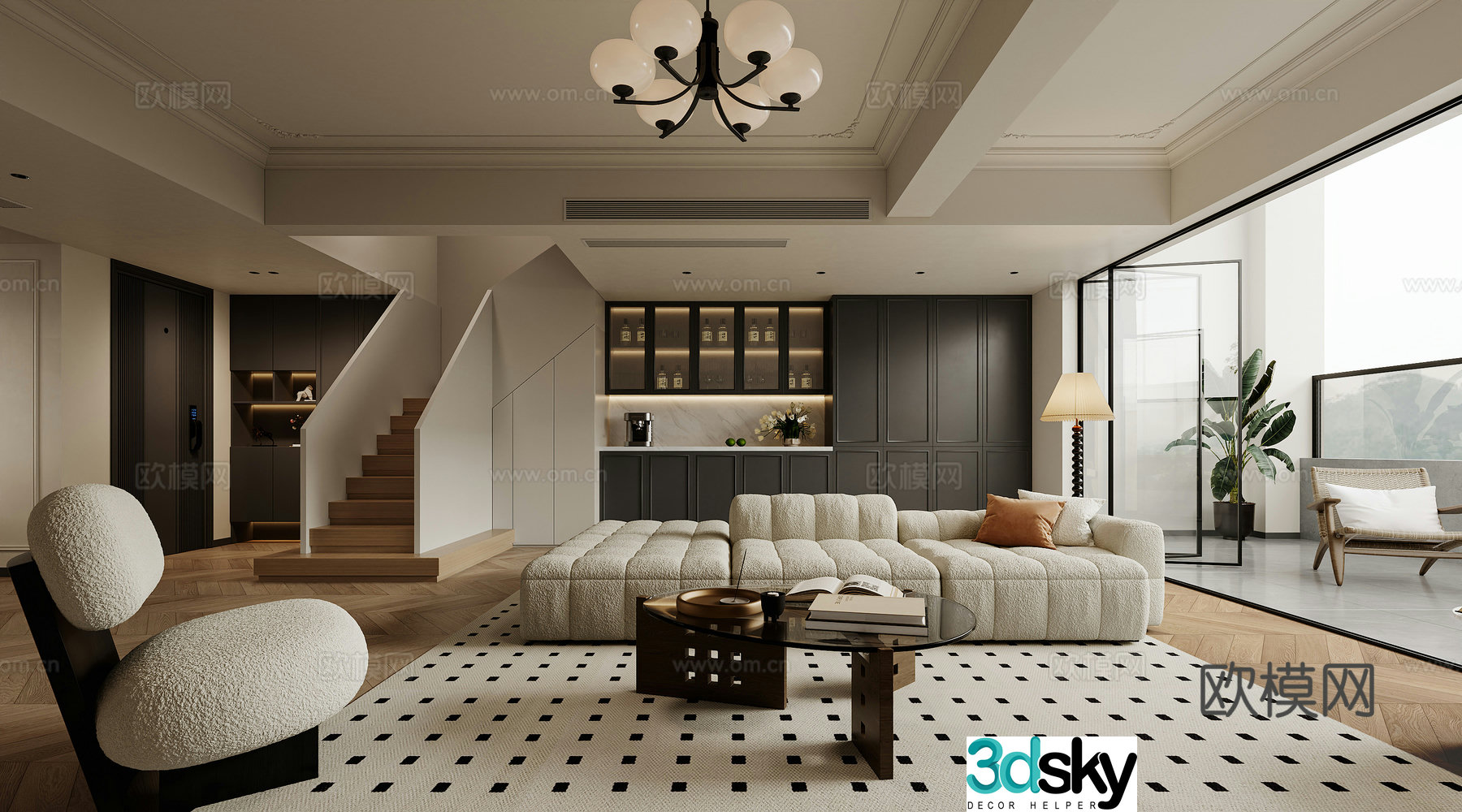 French restaurant 3d model