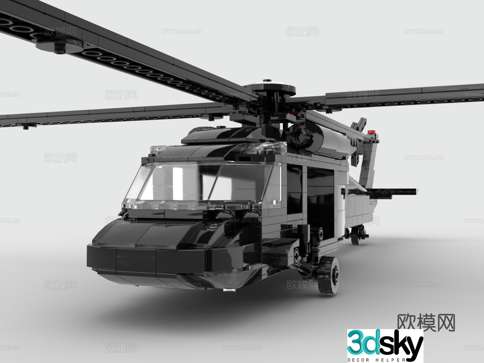 LEGO LEGO toys building blocks helicopter gunship 3d model