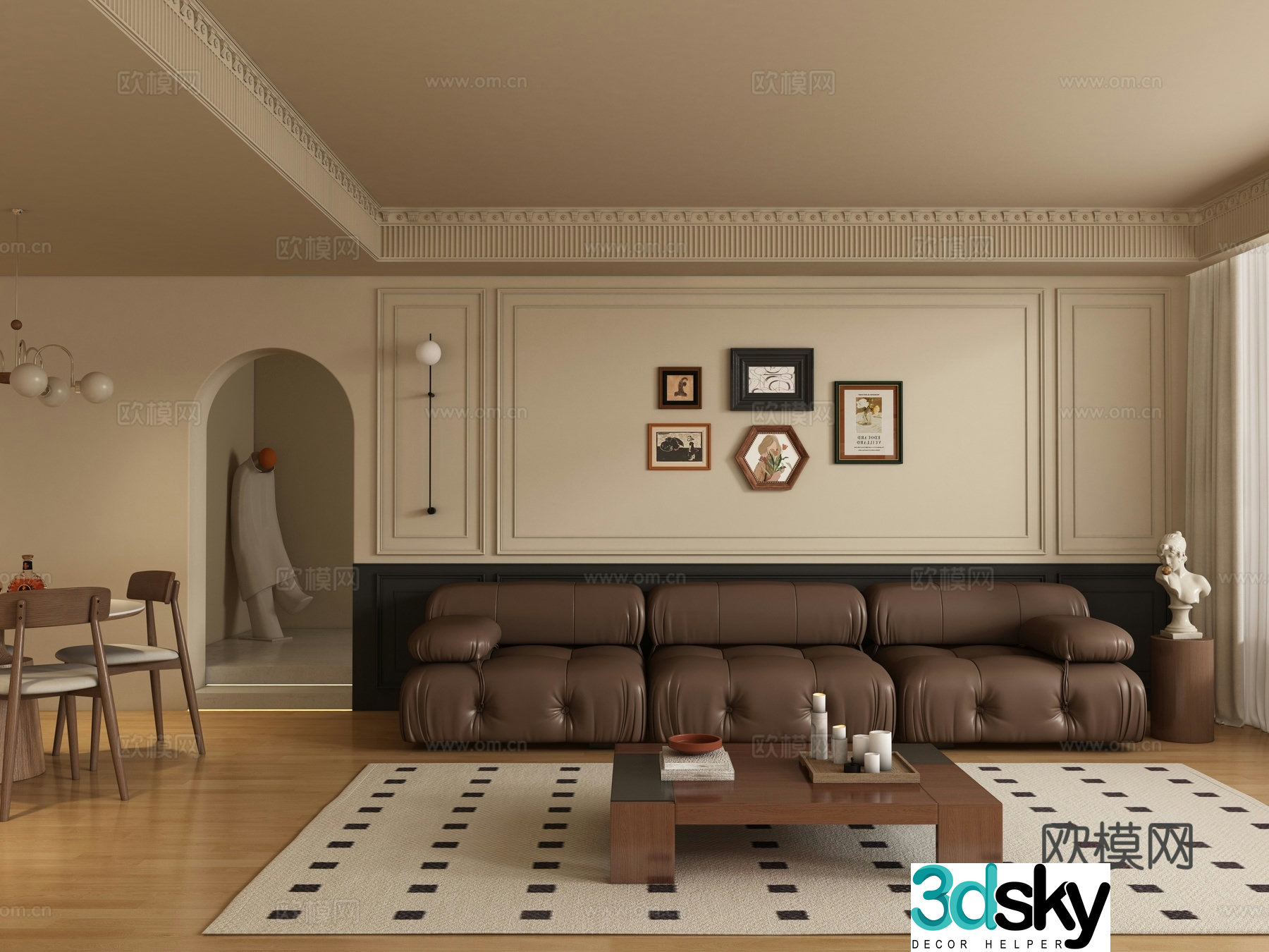 French living room 3d model