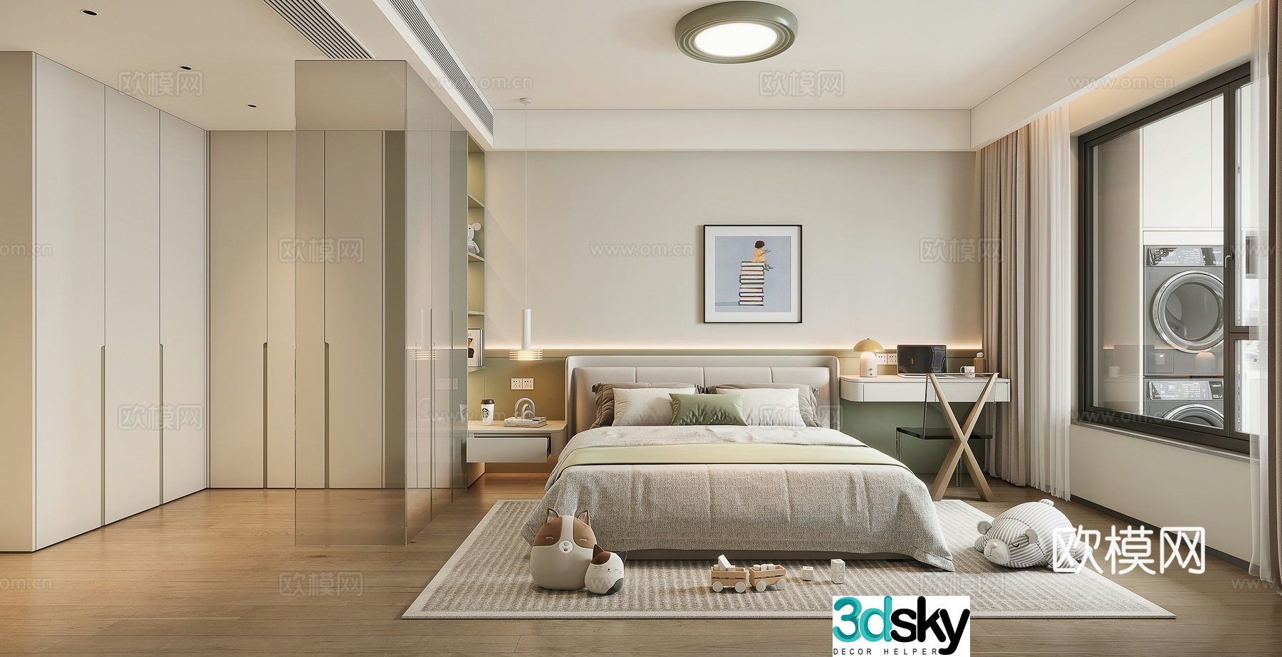 Modern children’s room boy’s room kid’s room 3d model