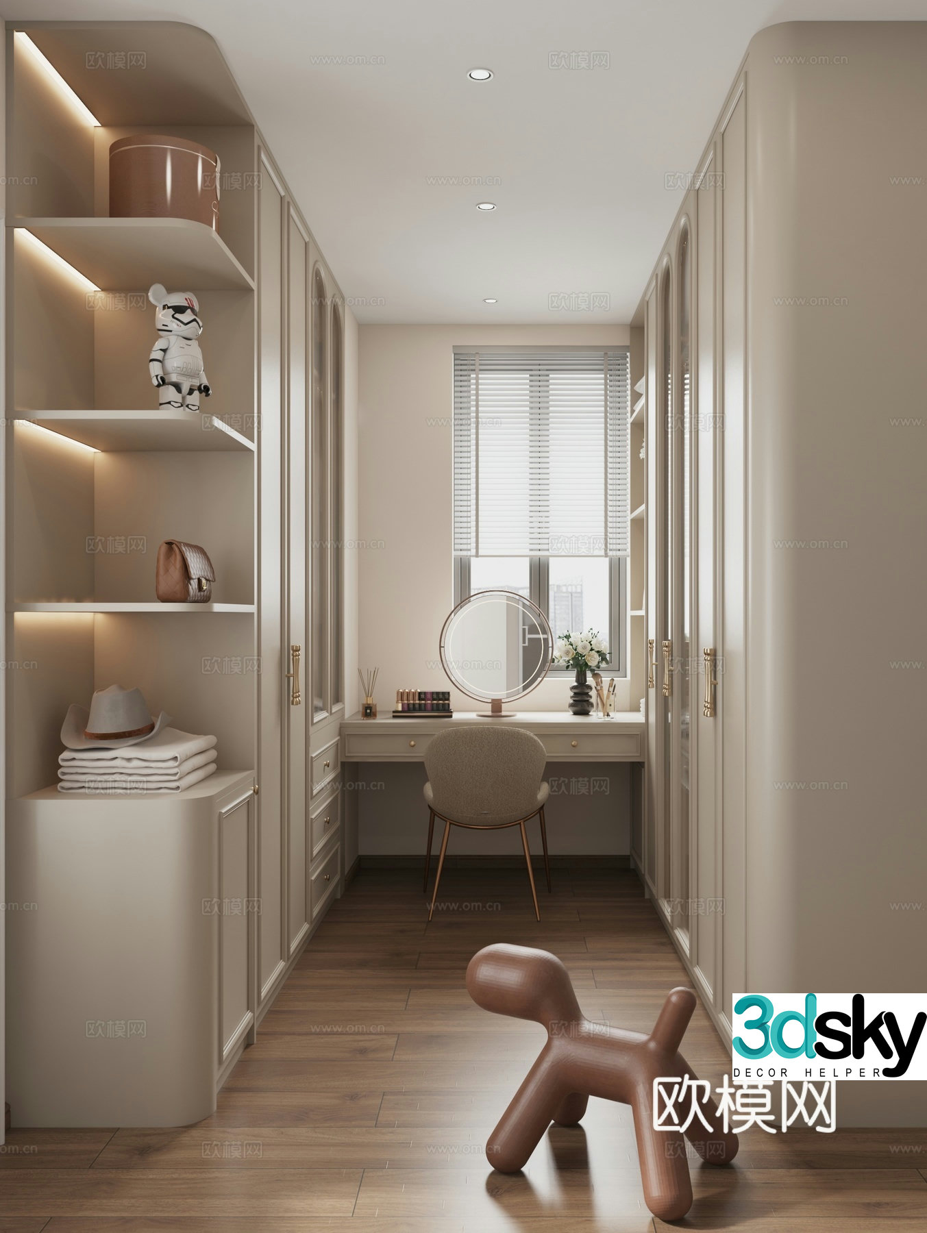 French cloakroom 3d model