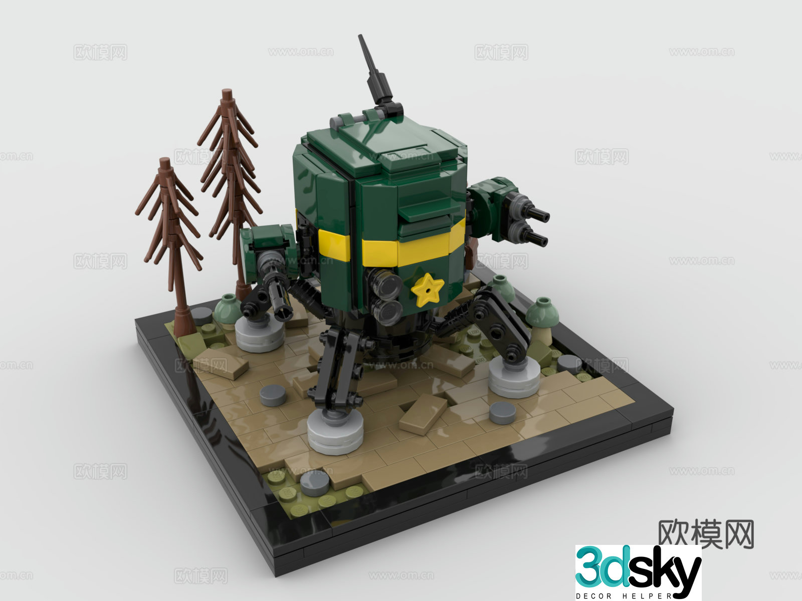 LEGO LEGO toys building block combat tank combat machine 3d model