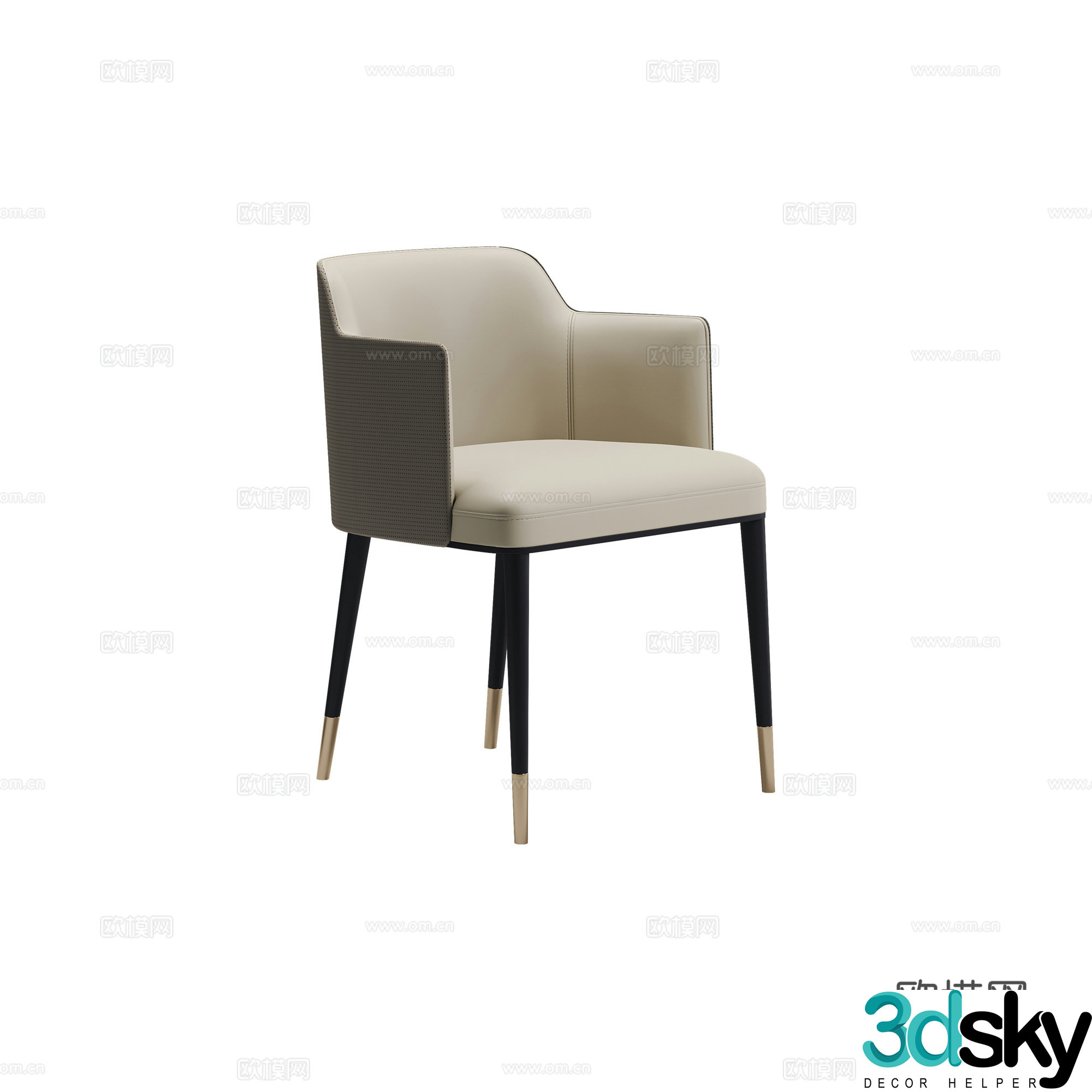 Modern chair dining chair 3d model