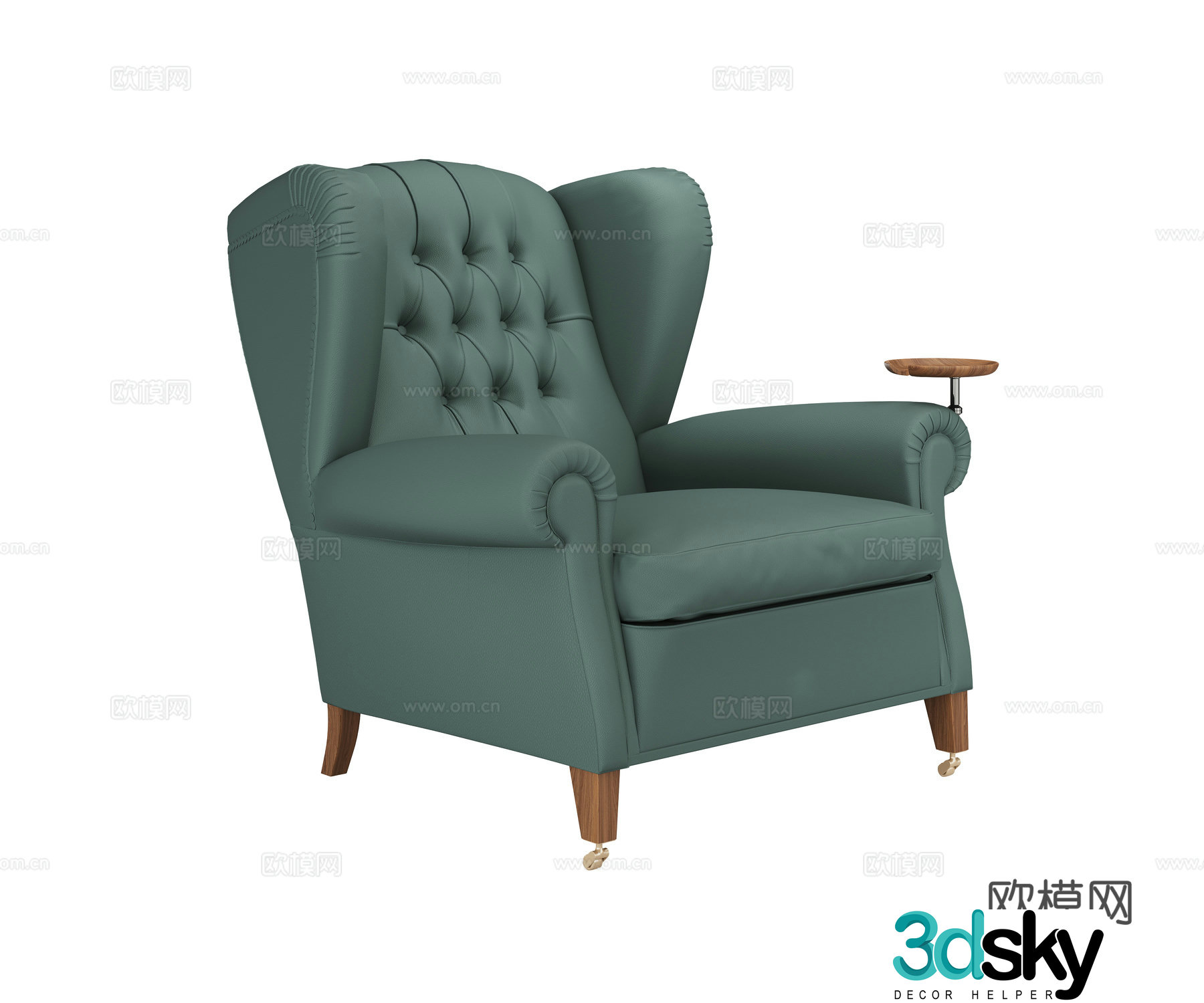 American single sofa 3d model