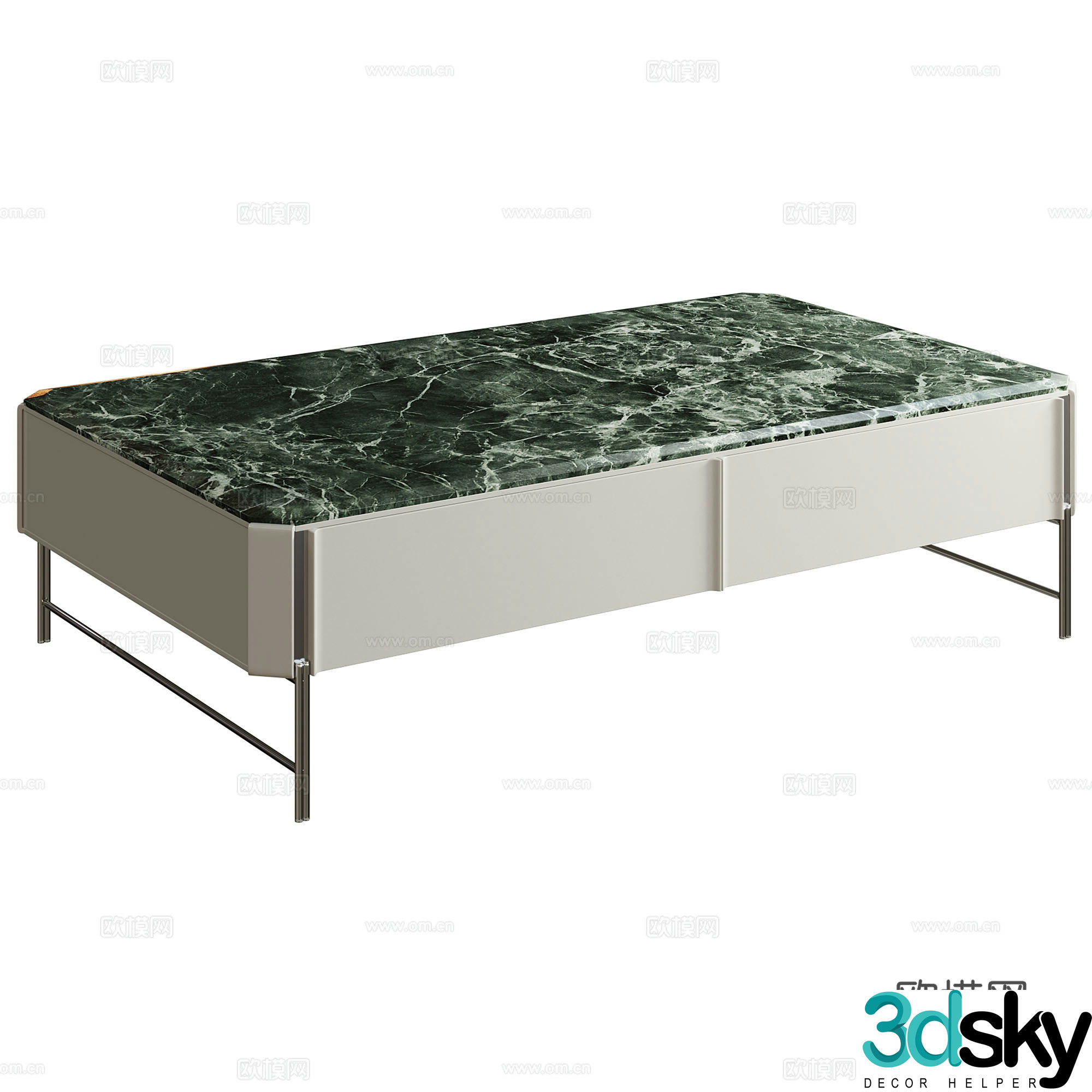 Modern marble coffee table 3d model