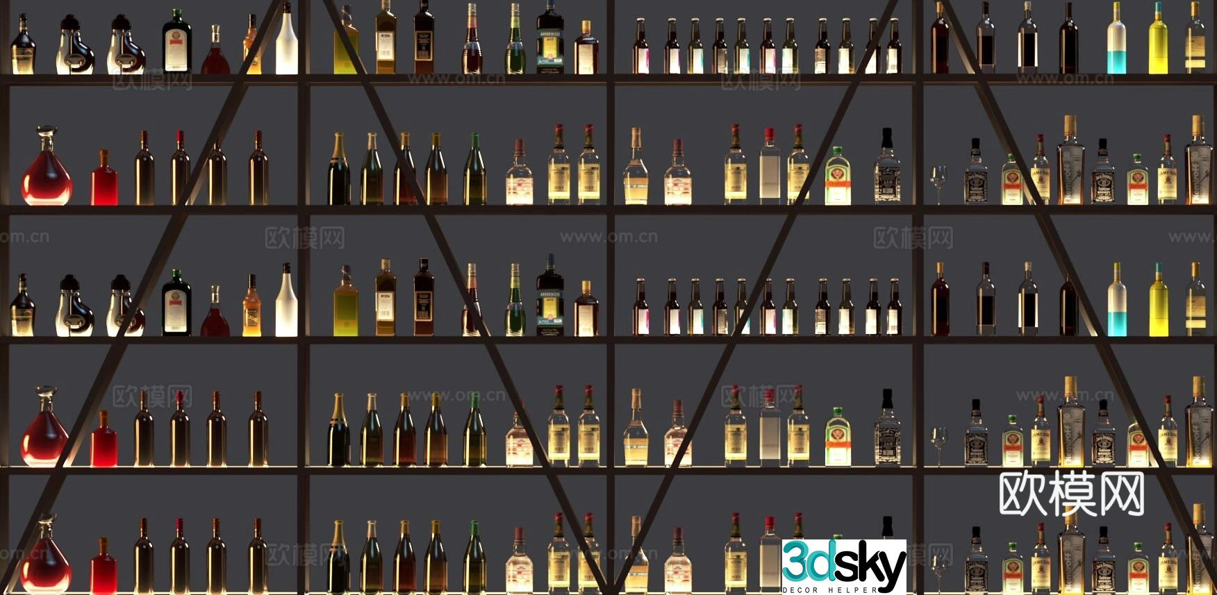Wine cabinet 3d model