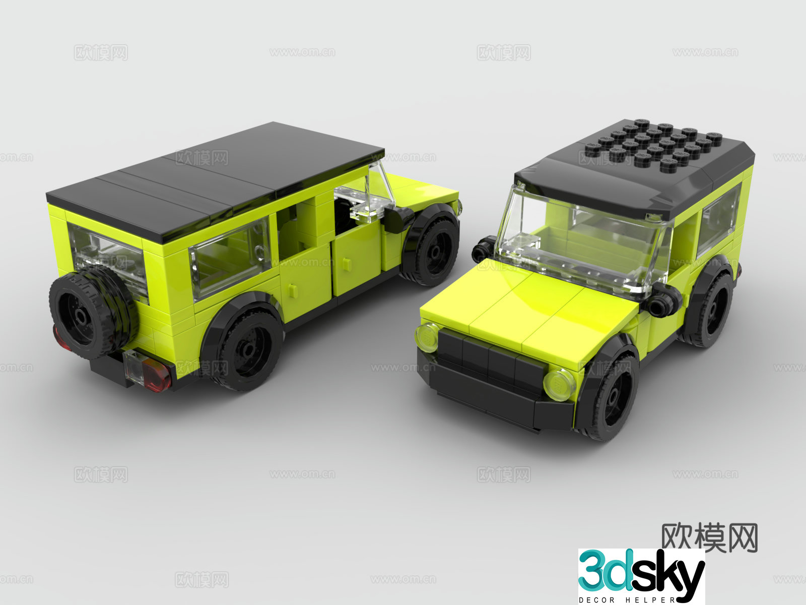 Lego LEGO toys building blocks jeep off-road vehicle 3d model