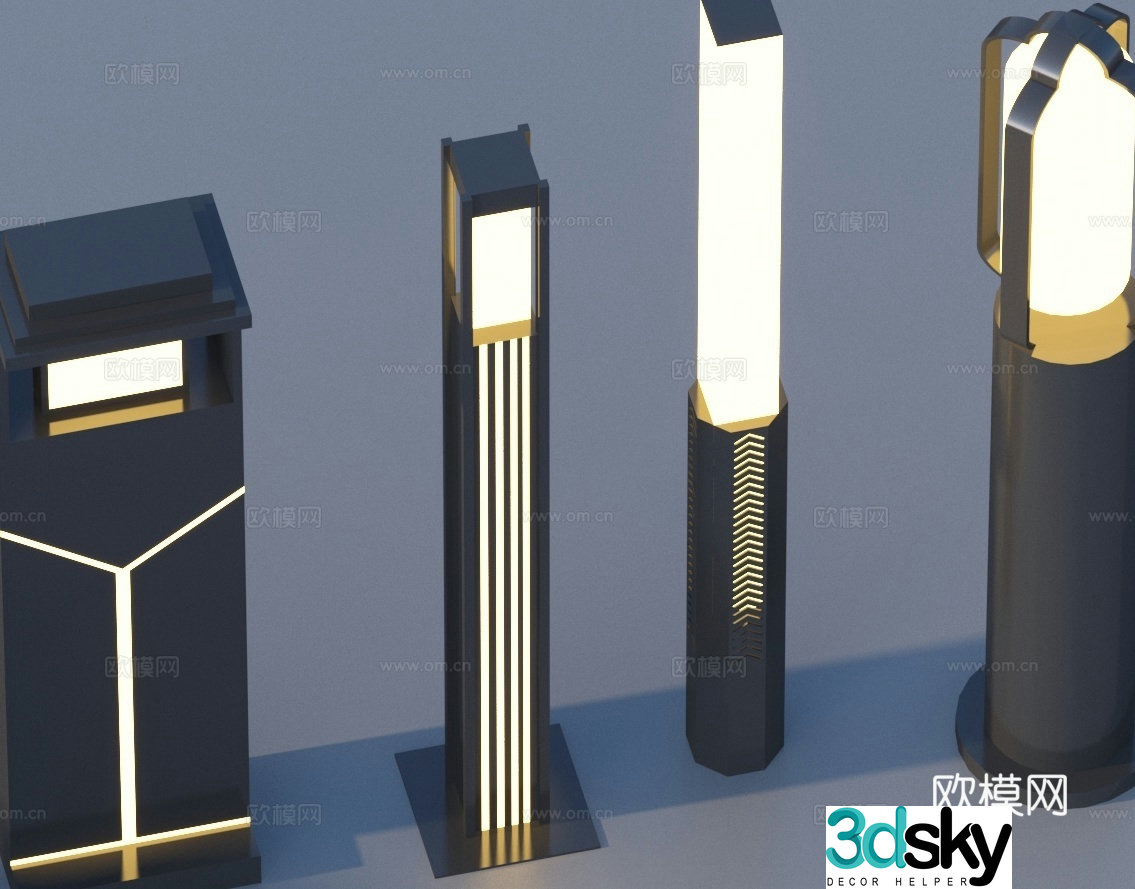Landscape light lawn light garden light outdoor light 3d model