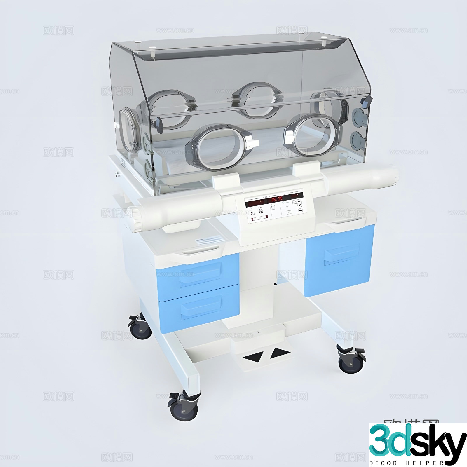 Medical baby incubator 3d model
