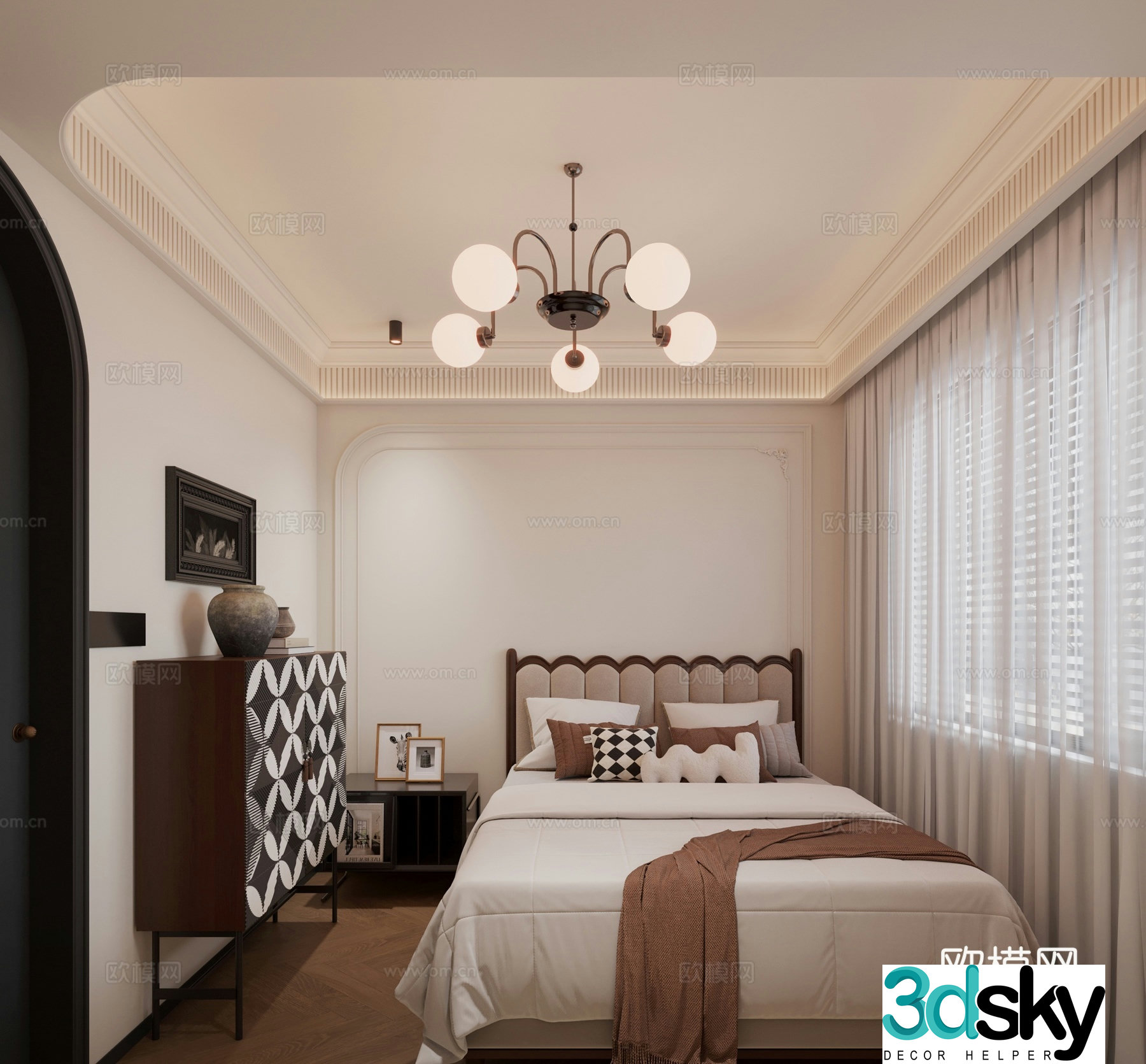 Medieval style bedroom second bedroom 3D model
