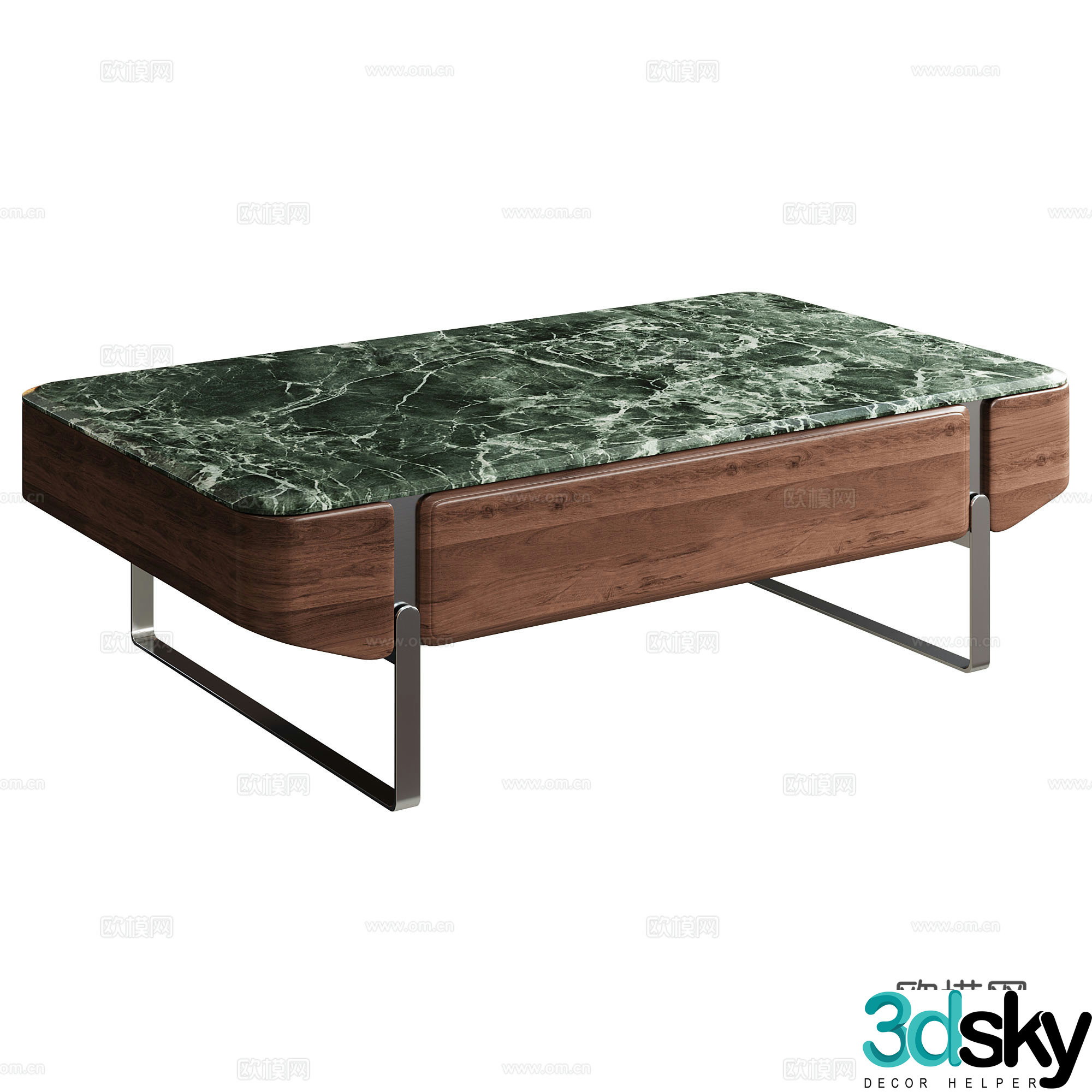 Modern marble coffee table 3d model