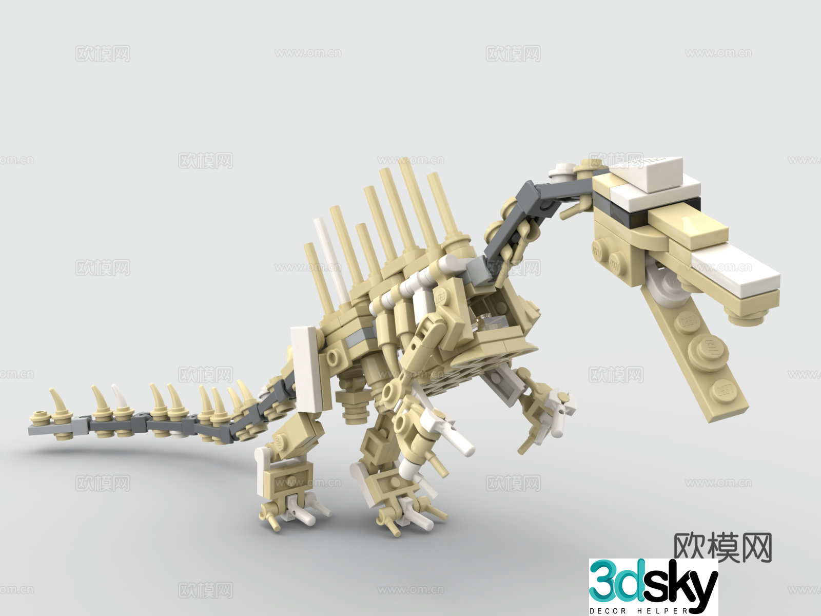 LEGO LEGO toys building blocks dinosaur skeleton fossil 3d model