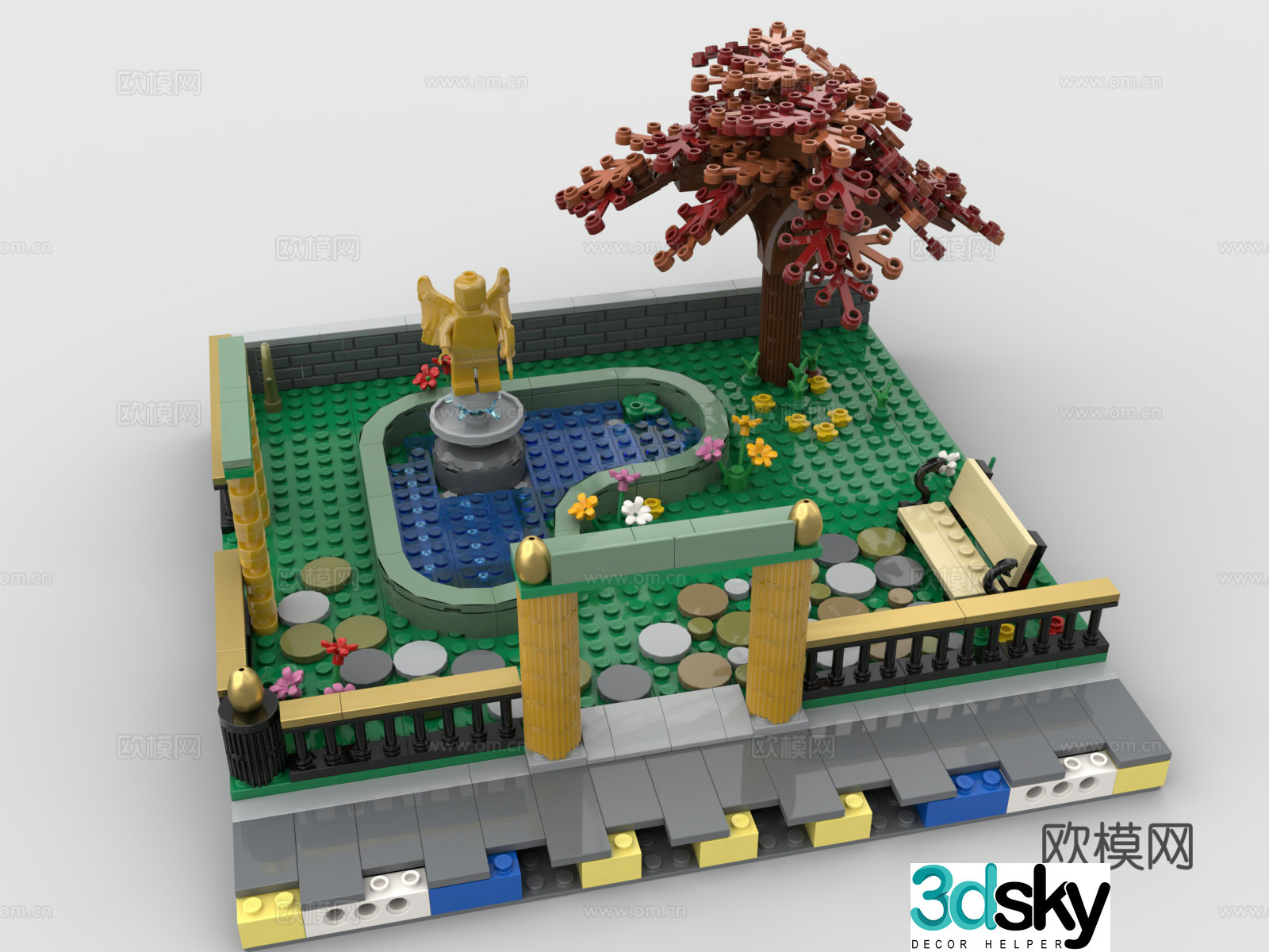 LEGO LEGO toys building block park garden 3d model