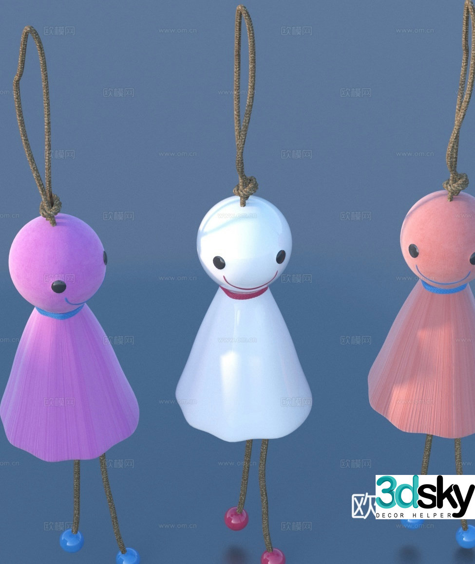 Modern Sunny Doll Doll Trendy Toy Ornament 3D Model