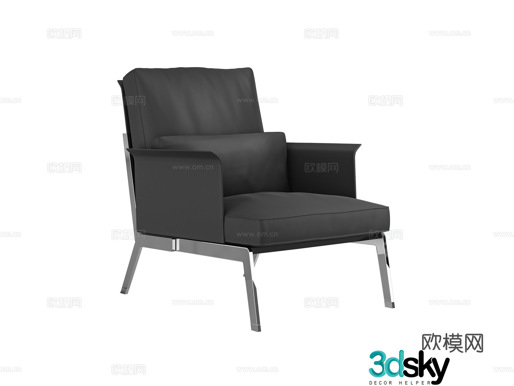 Modern chair leisure chair 3d model