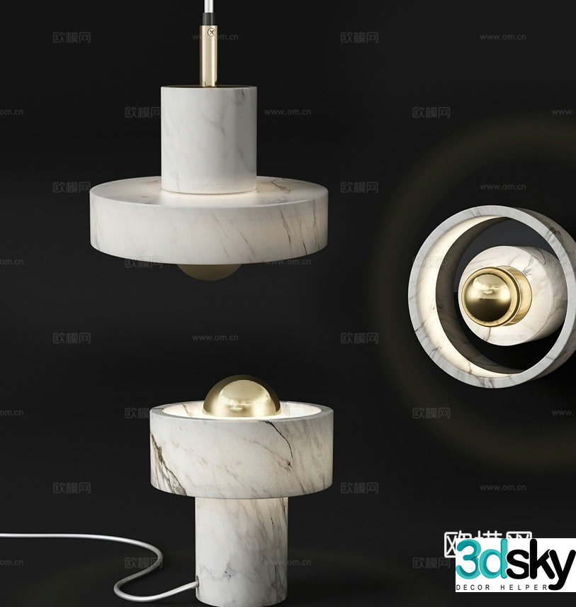 Wall lamp table lamp small chandelier 3d model