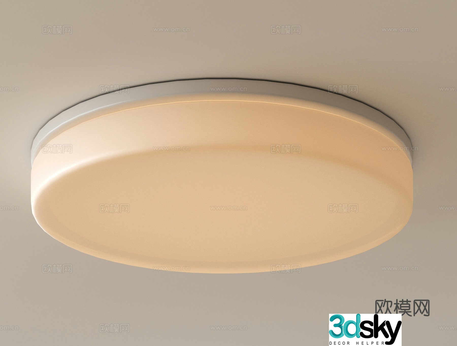 Modern round ceiling lamp 3d model