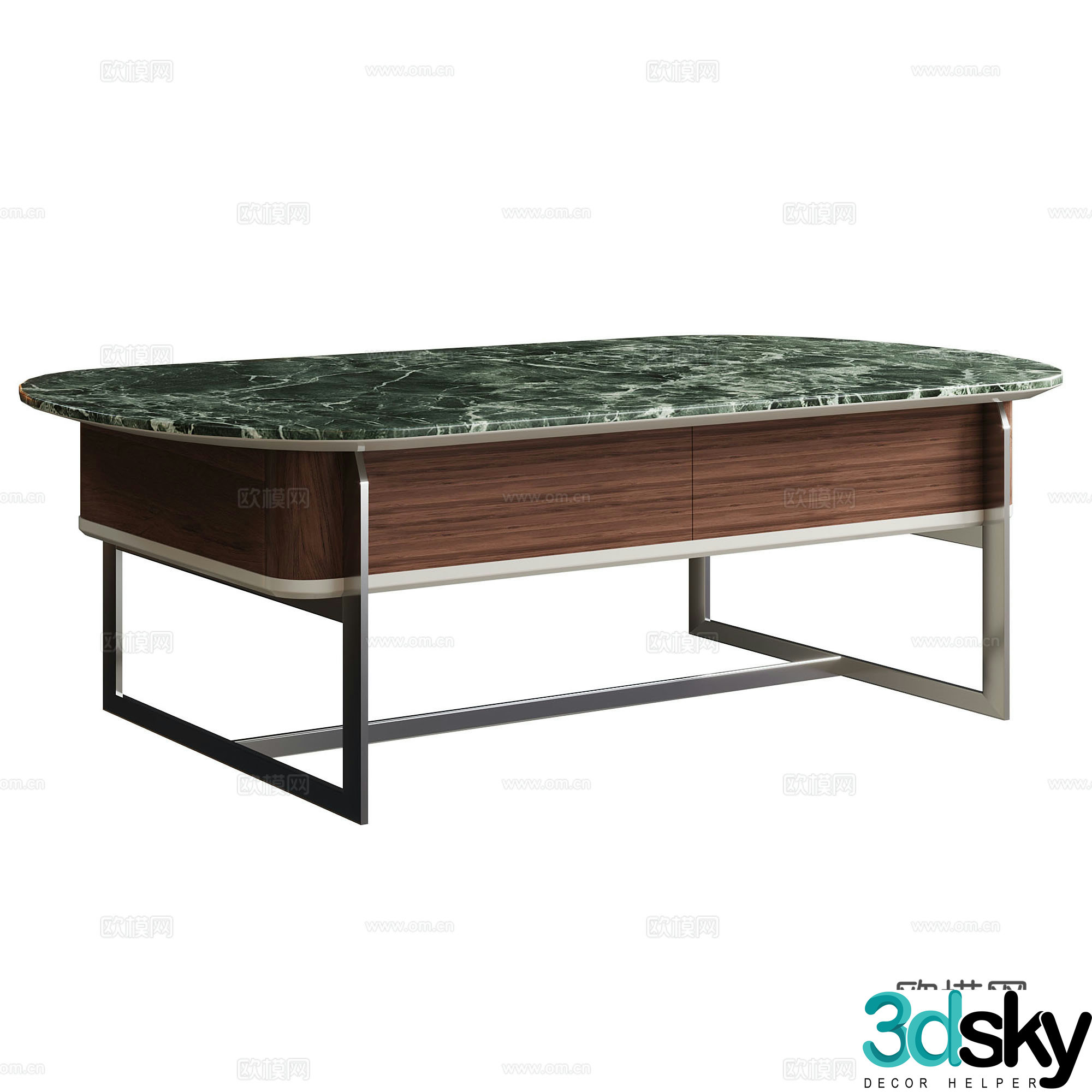 Modern marble coffee table 3d model
