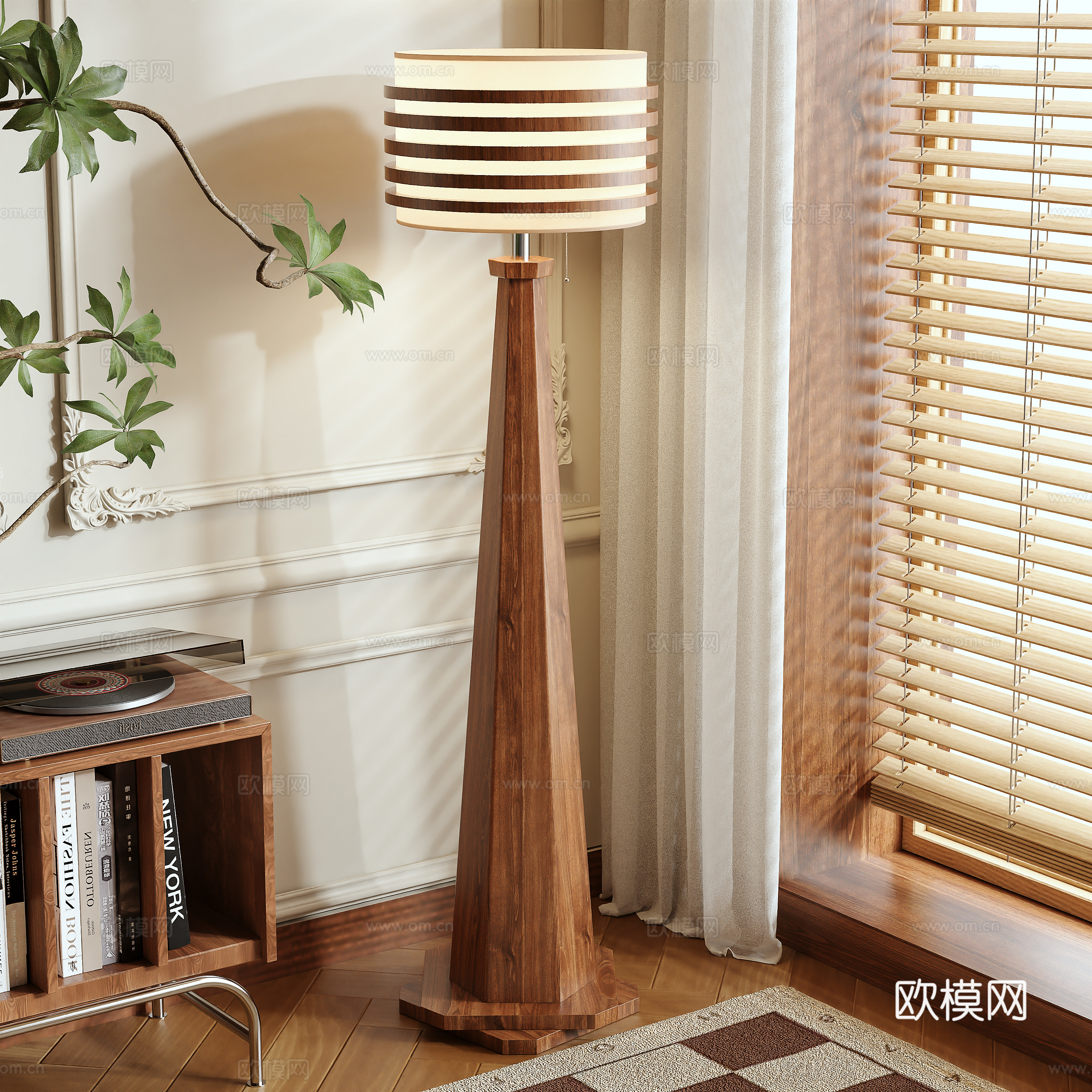Medieval style floor lamp 3d model
