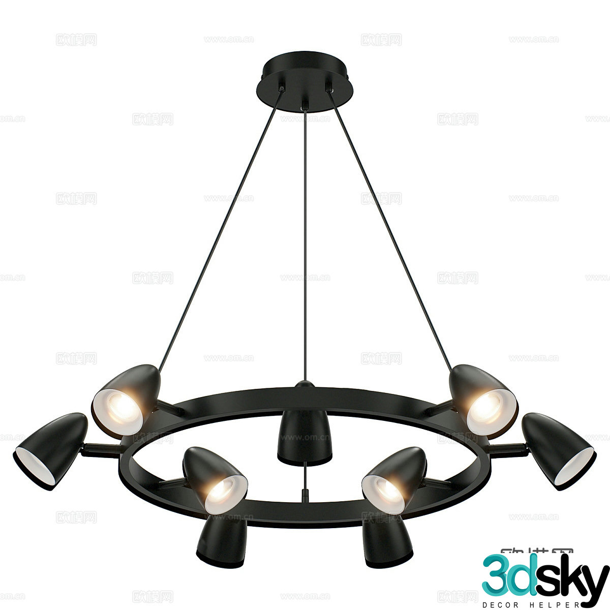 Modern minimalist chandelier dining room chandelier living room chandelier 3d model