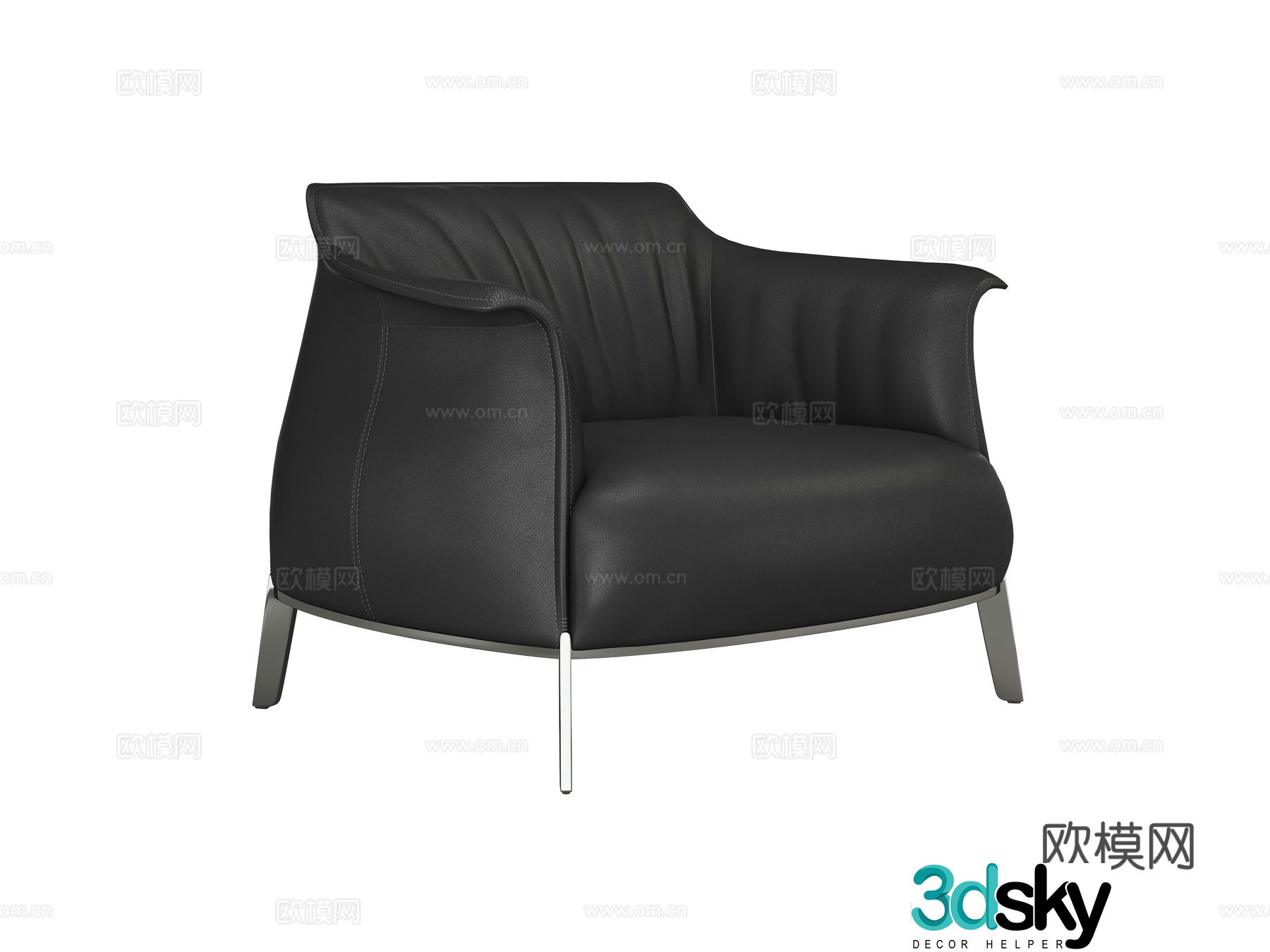 Modern single sofa 3d model