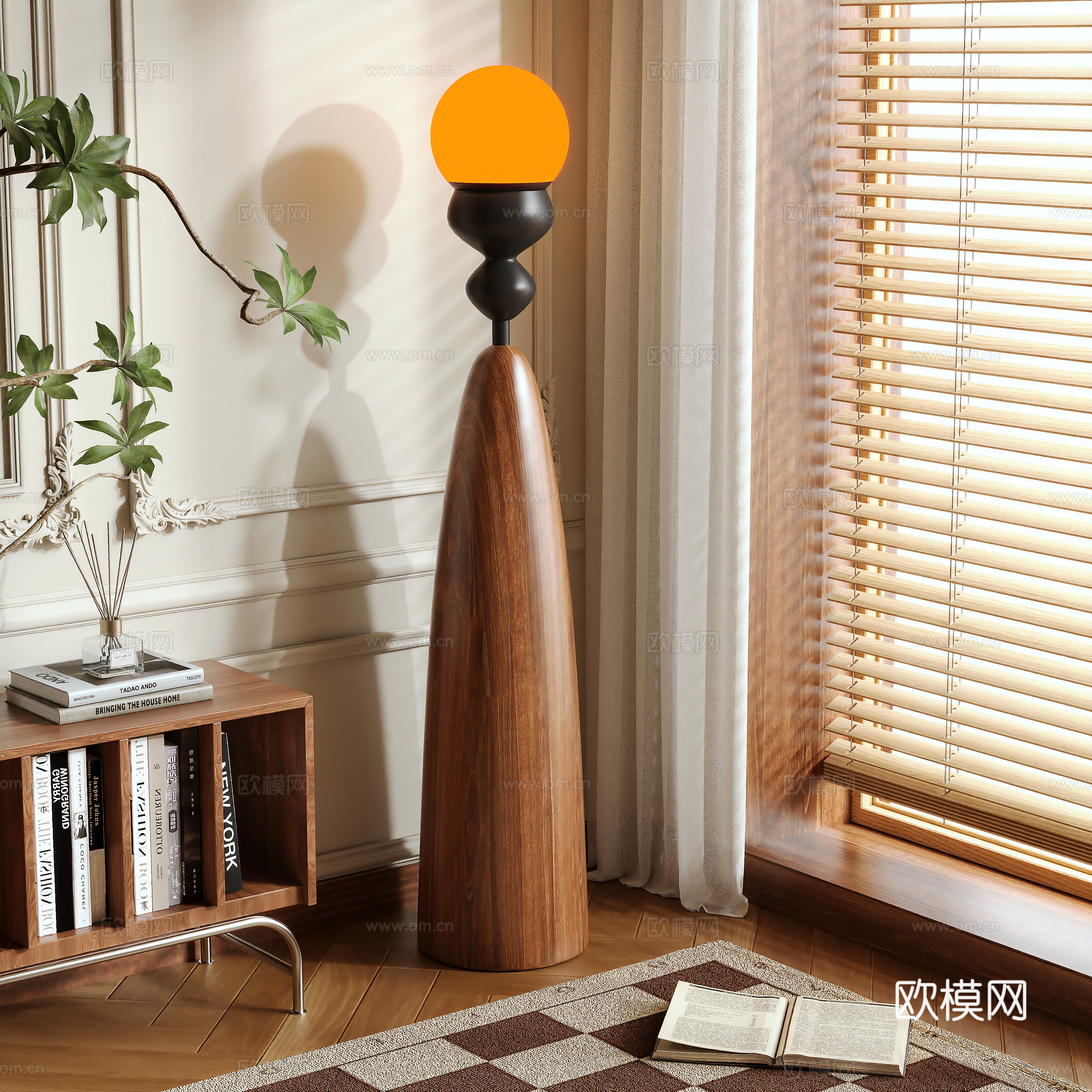 Medieval style floor lamp 3d model