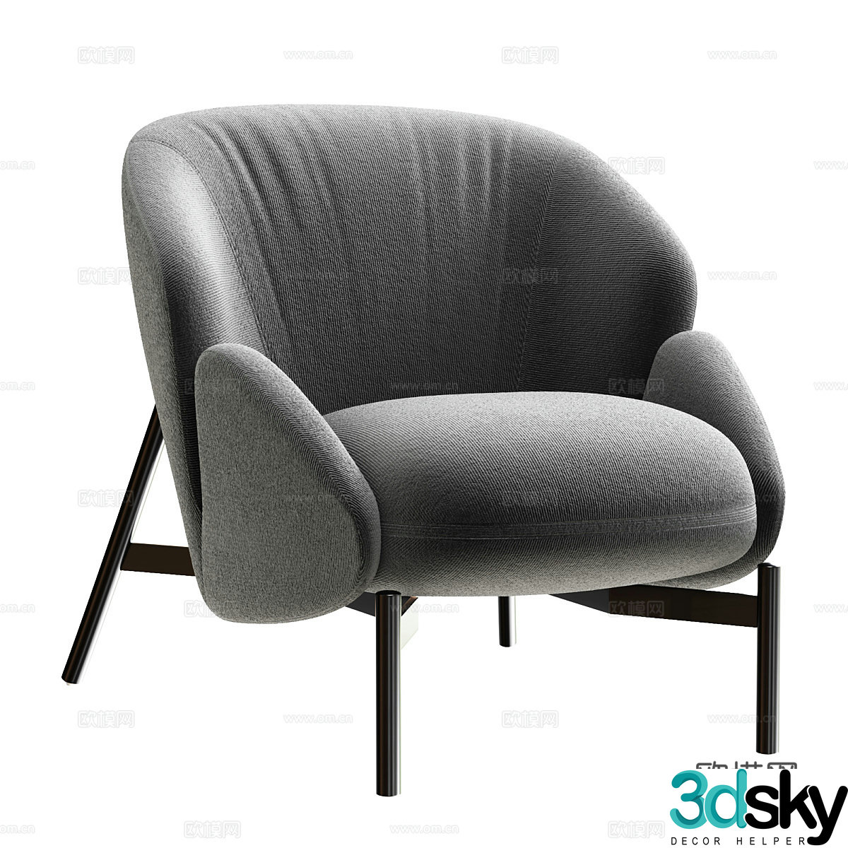 Modern sofa chair leisure chair 3d model