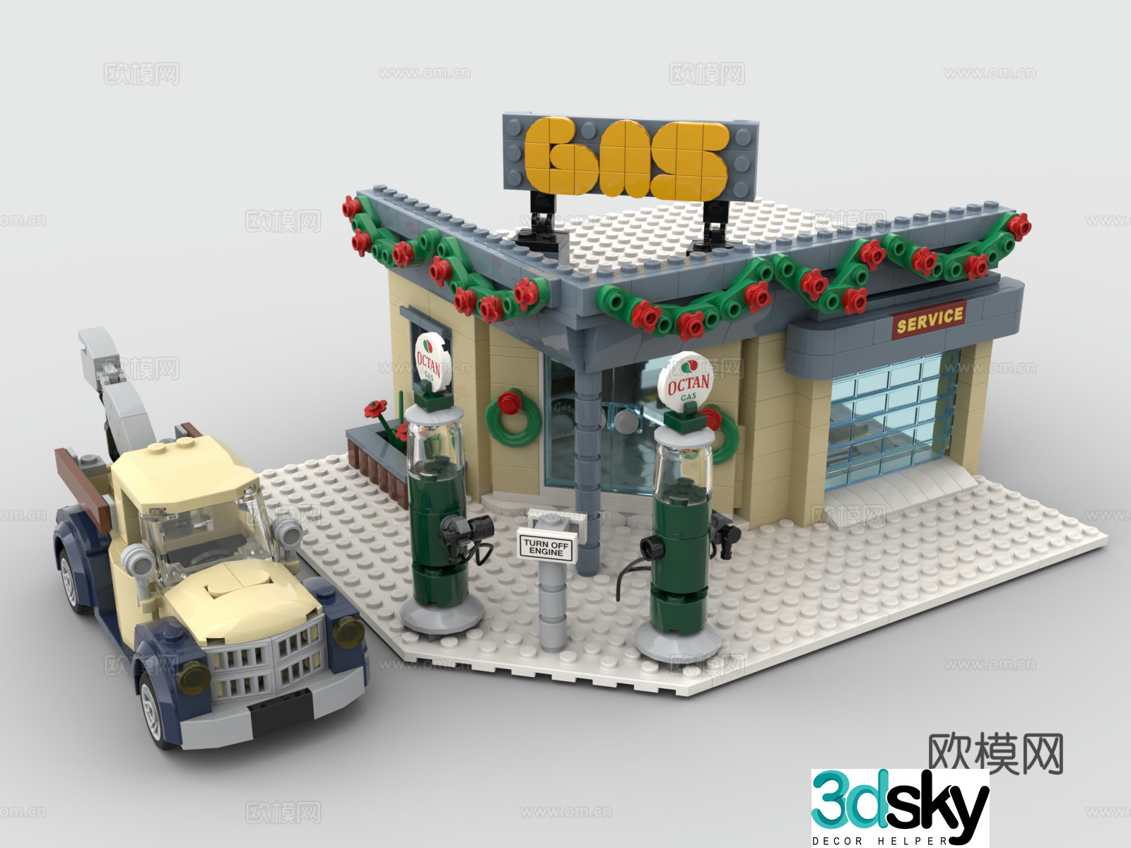 Lego LEGO toys building blocks toy gas station 3d model