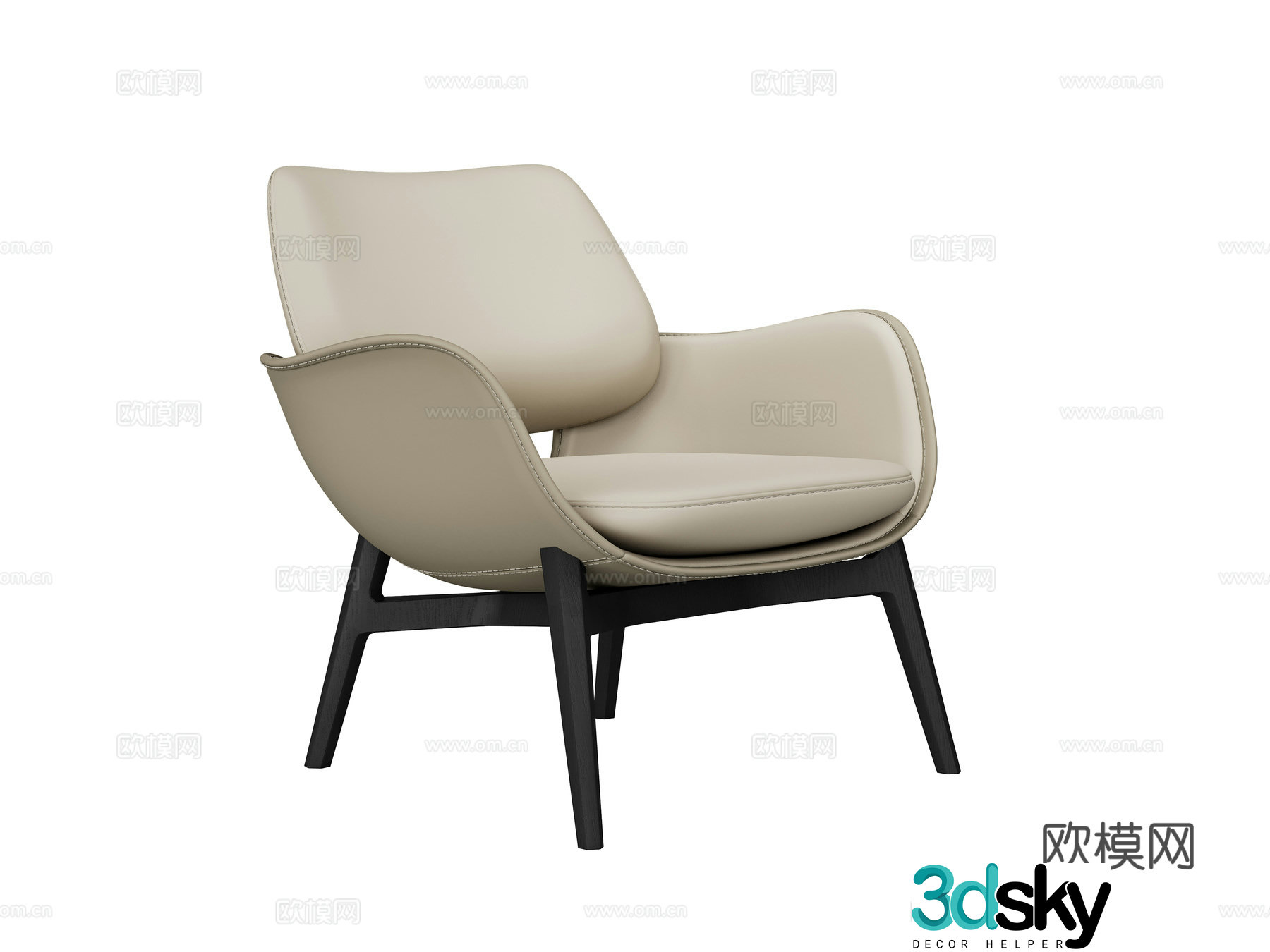 Modern chair leisure chair 3d model