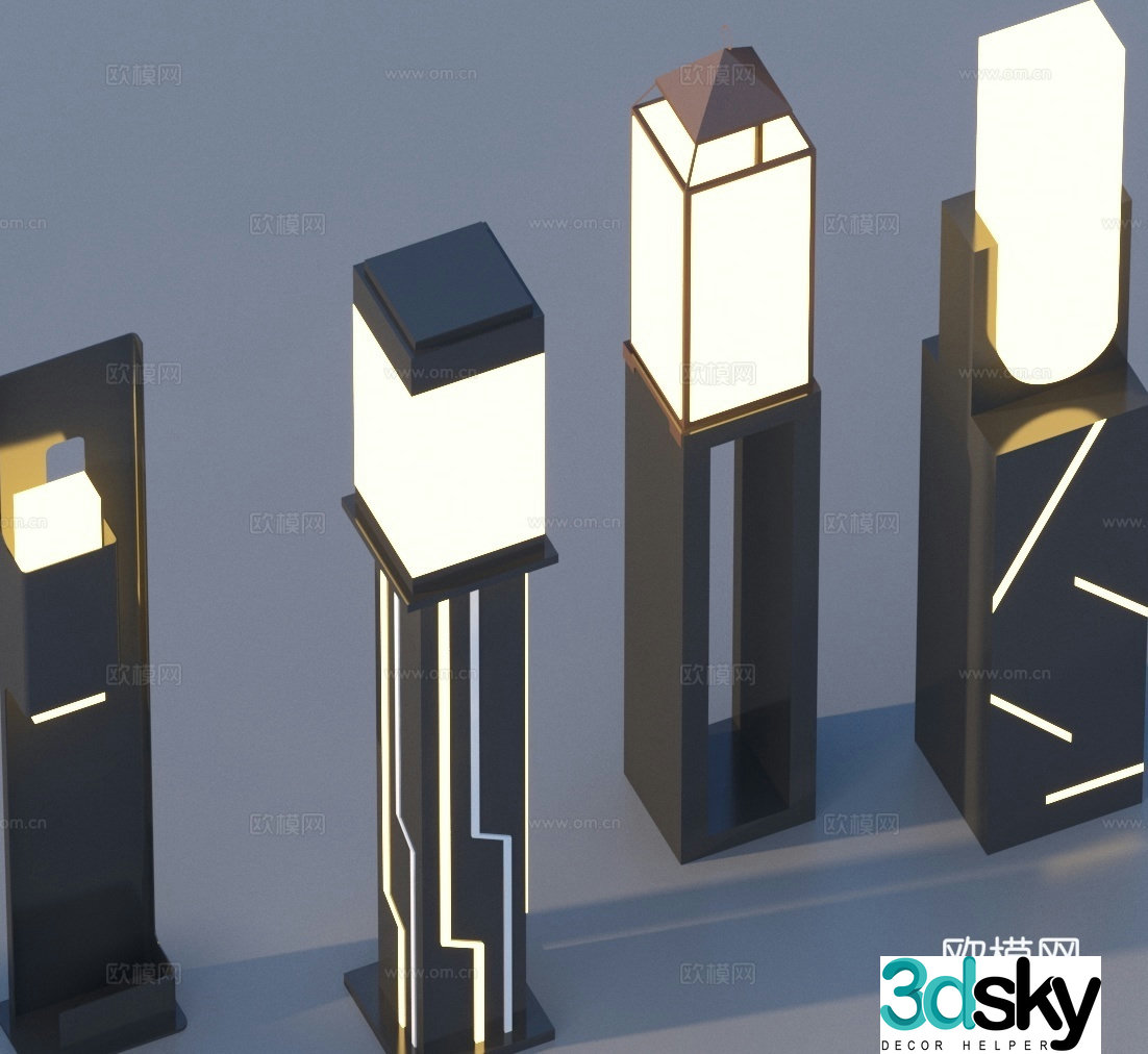 Landscape light lawn light garden light outdoor light 3d model