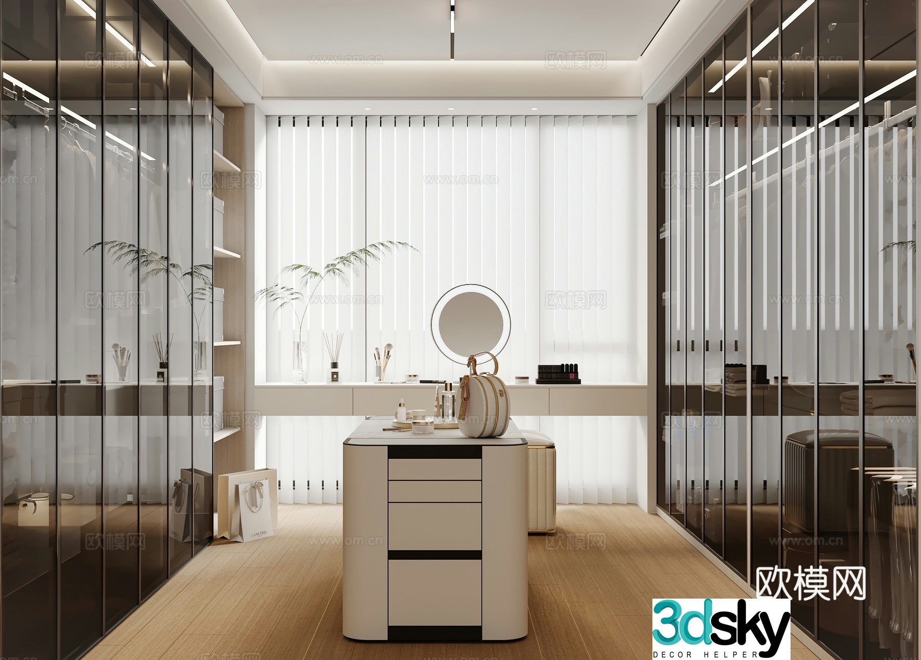 Modern cloakroom 3d model