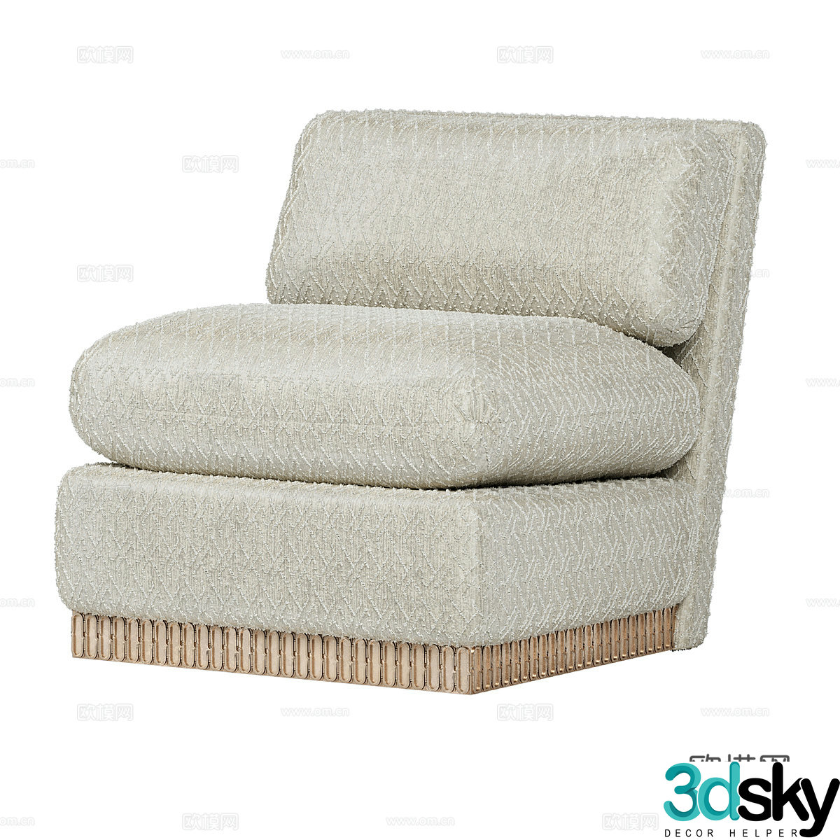 Nordic single sofa 3d model