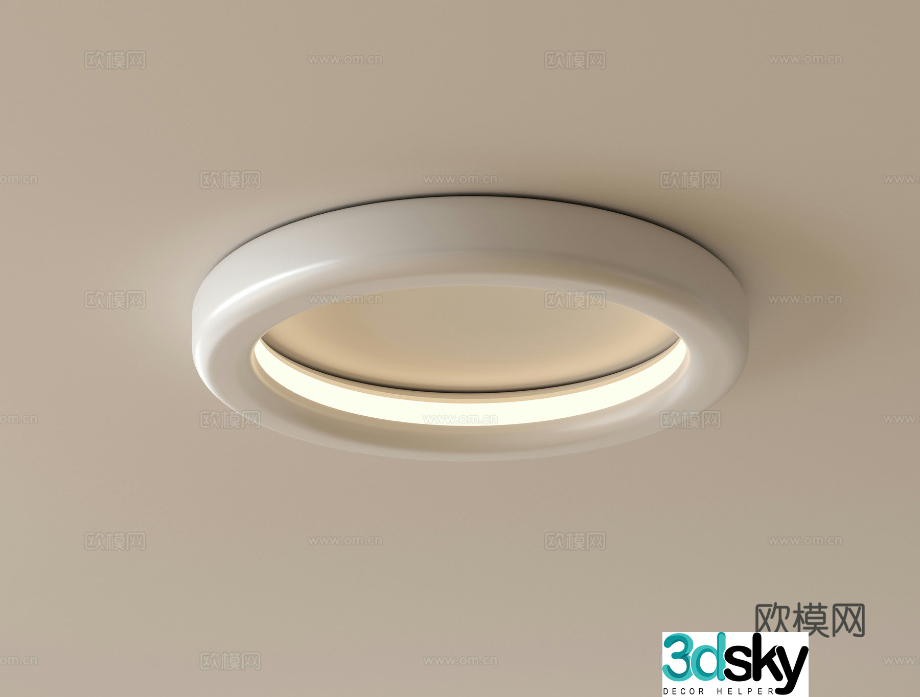 Modern round ceiling lamp 3d model