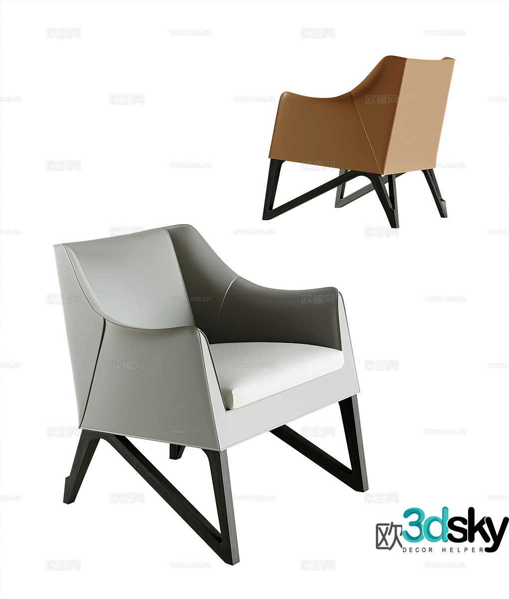 Modern chair leisure chair 3d model