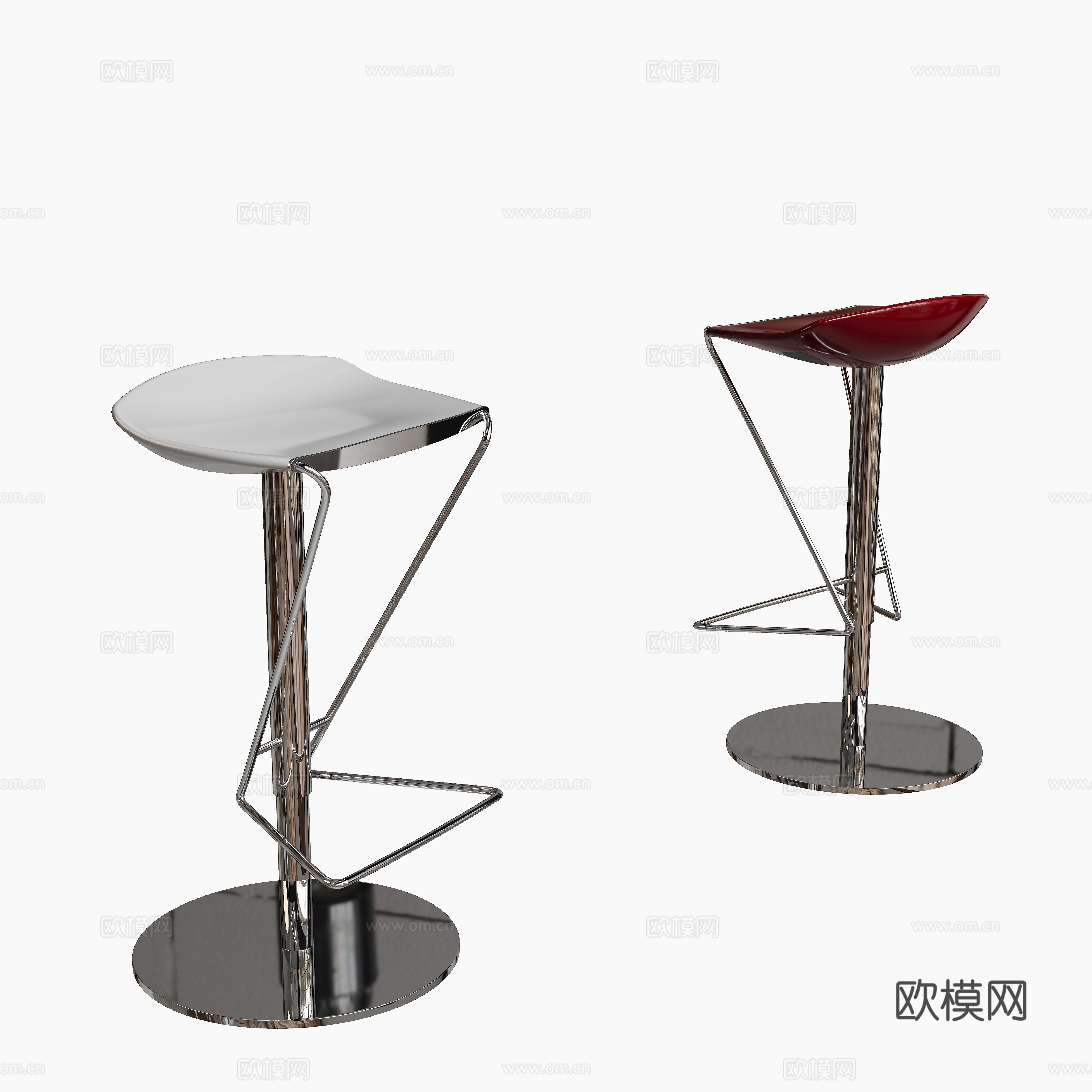 Modern bar stool bar stool high stool 3d model