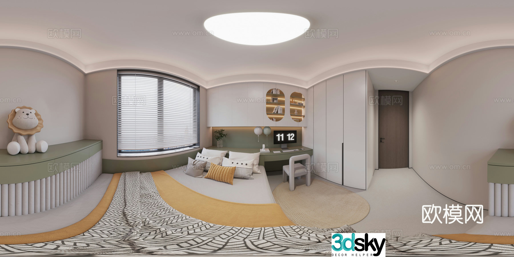Modern children’s room children’s room cr panoramic 3d model