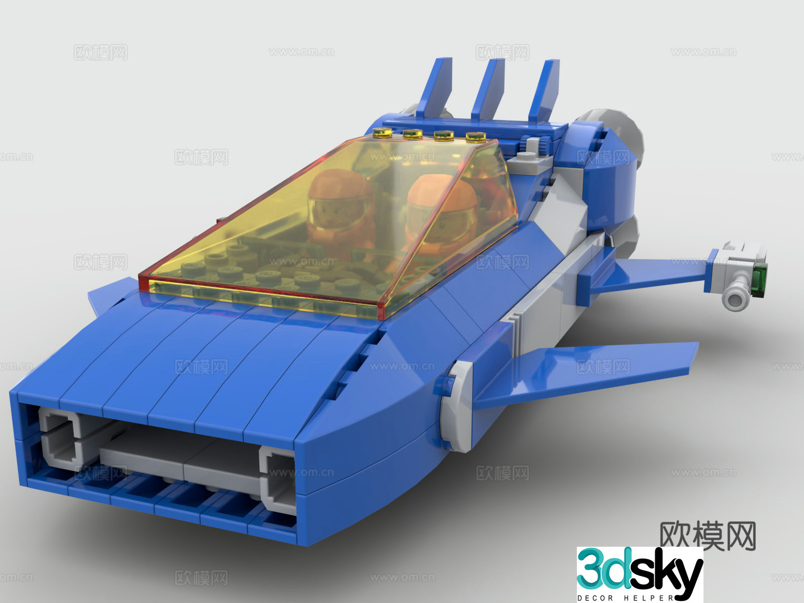 LEGO LEGO toys building blocks sci-fi spaceship sci-fi fighter plane future fighter 3d model