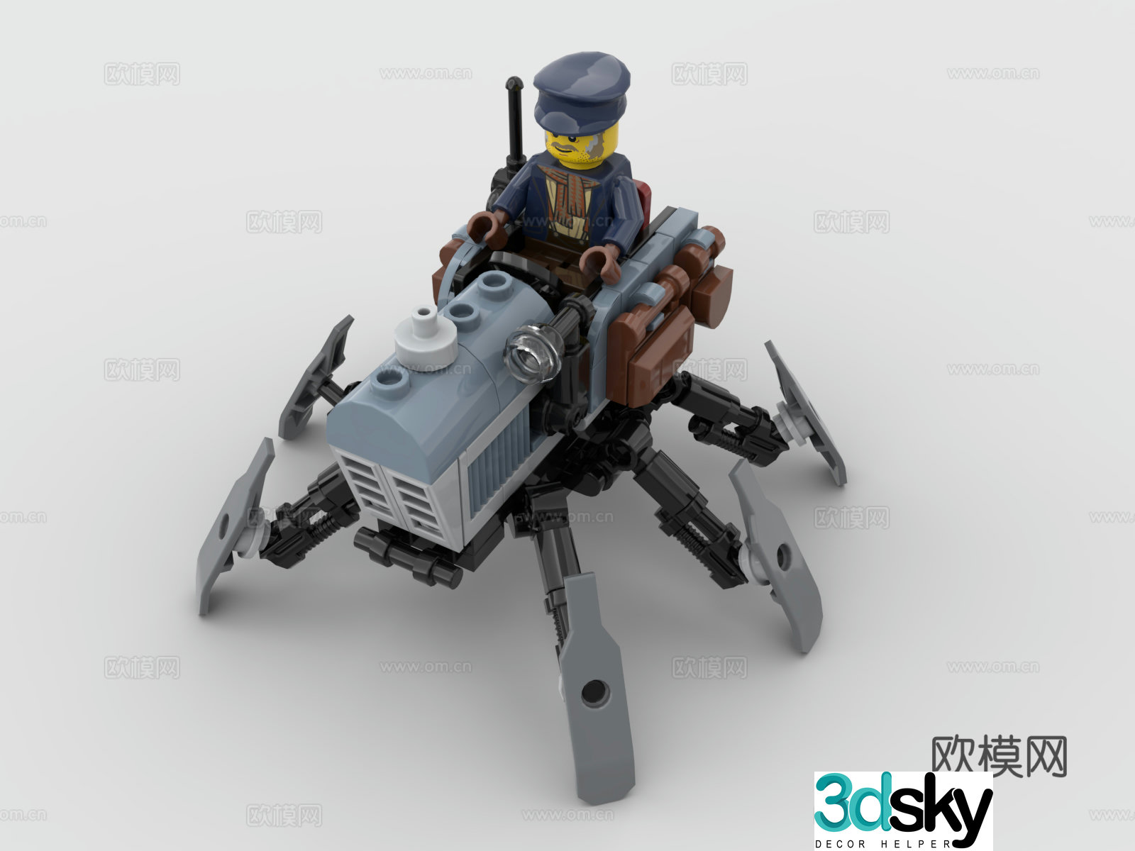 LEGO LEGO toys building block ski motorcycle 3d model
