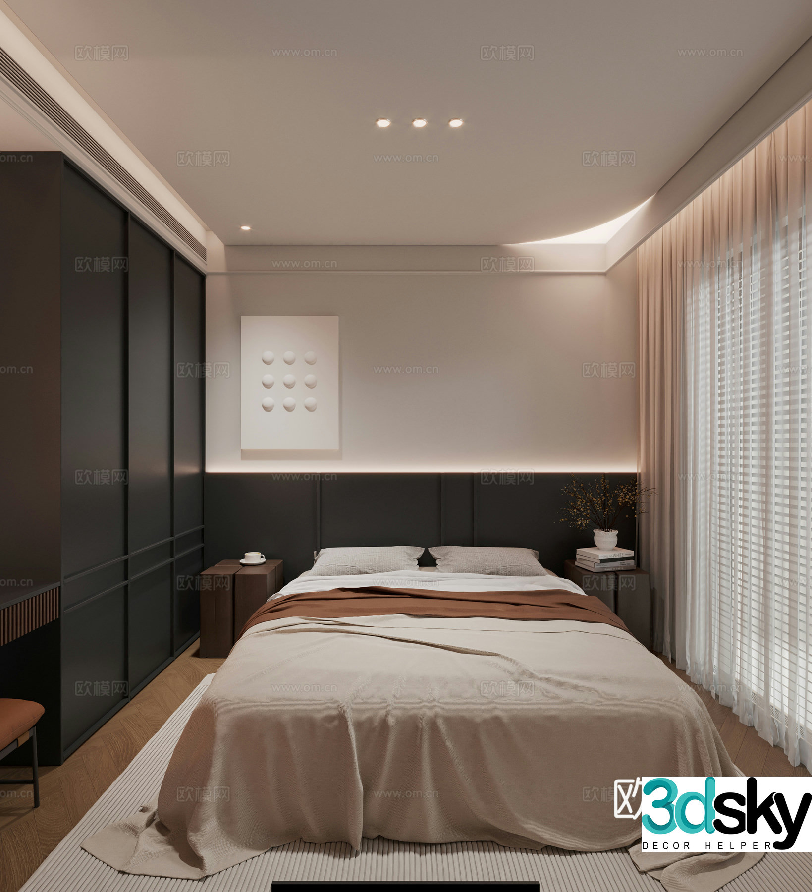 Medieval style bedroom second bedroom 3D model